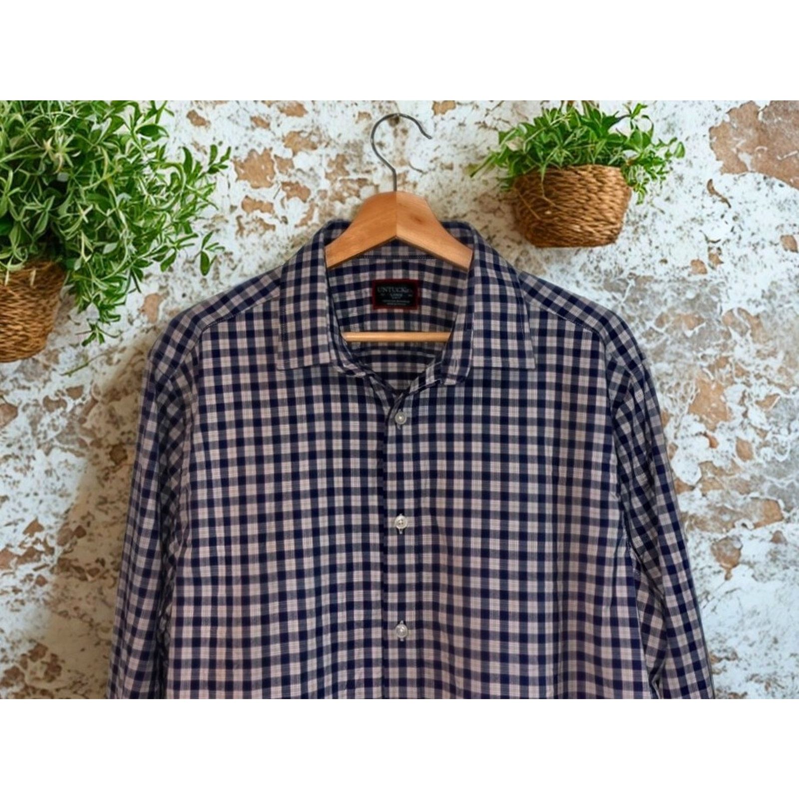 UNTUCKit UNTUCKit Egrivin Slim Fit Long Sleeve Check Shirt Sz L Plaid Size US L / EU 52-54 / 3 - 2 Thumbnail