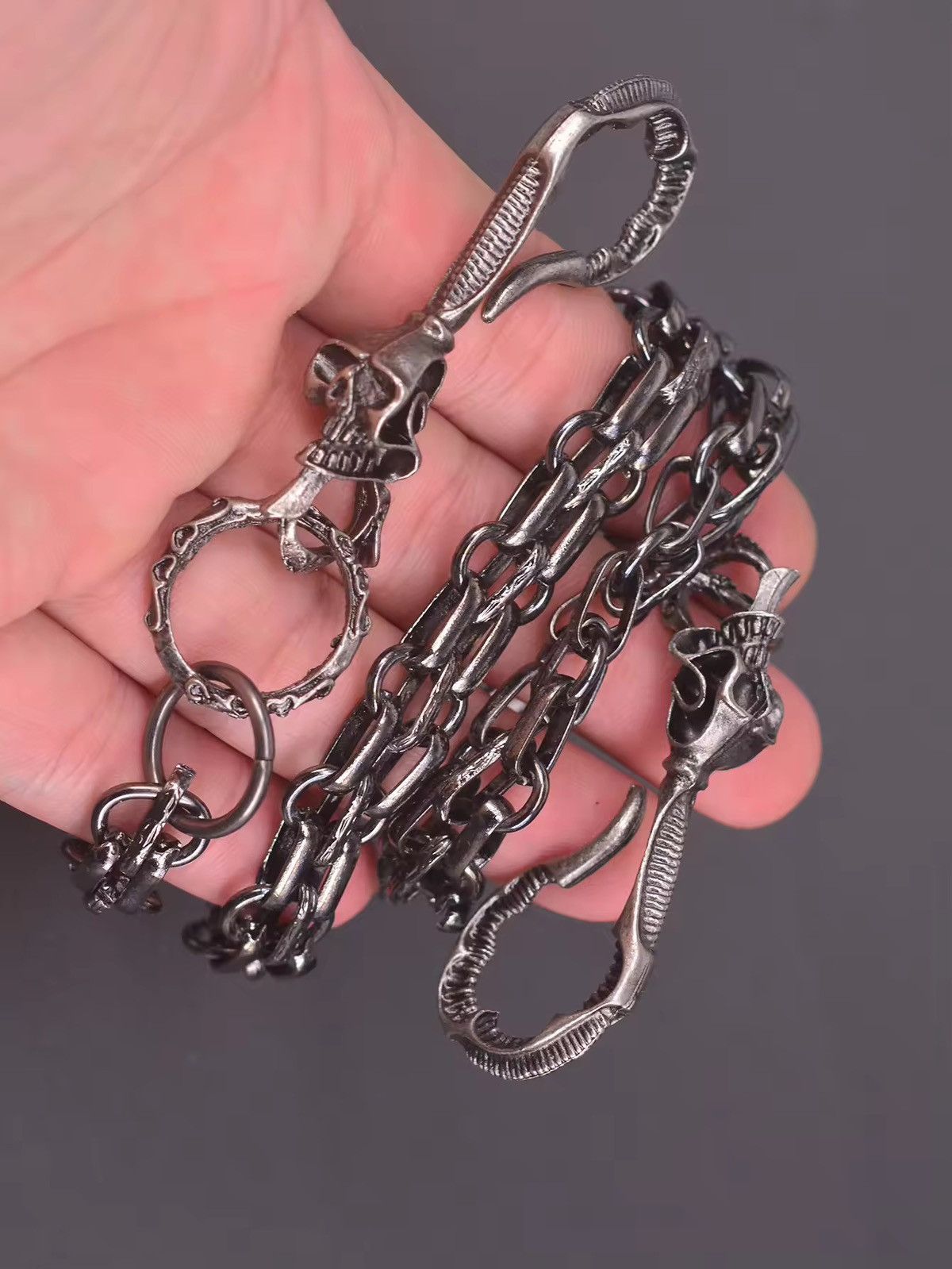 Other Skull pattern U-hook Clip Pants Chain Size ONE SIZE - 3 Thumbnail