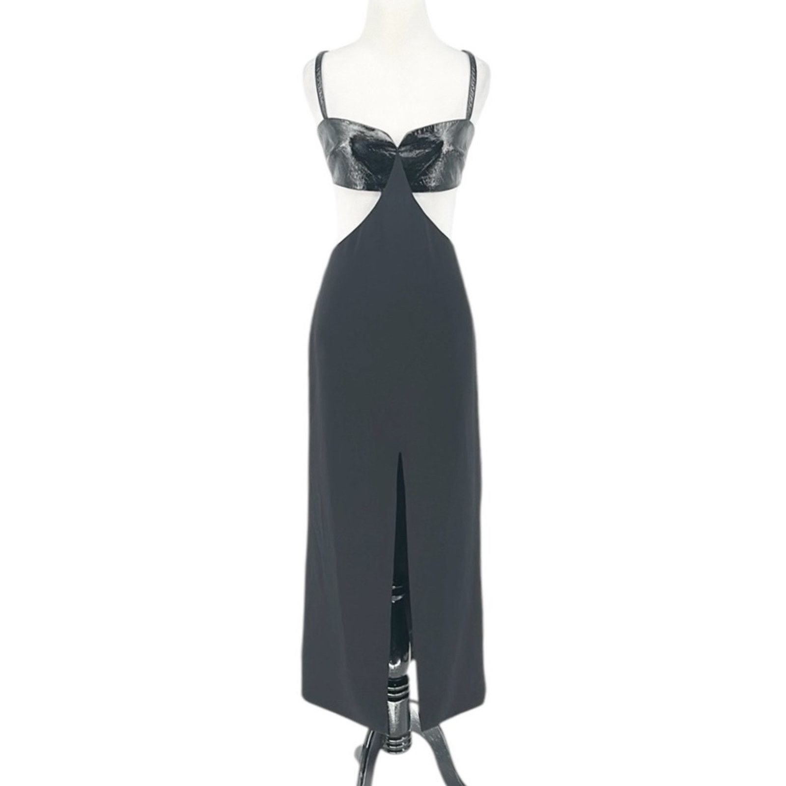 ALEXIS Alexis Marsella Square Neck Cutout Midi Dress Black Size M Size M / US 6-8 / IT 42-44 - 2 Thumbnail