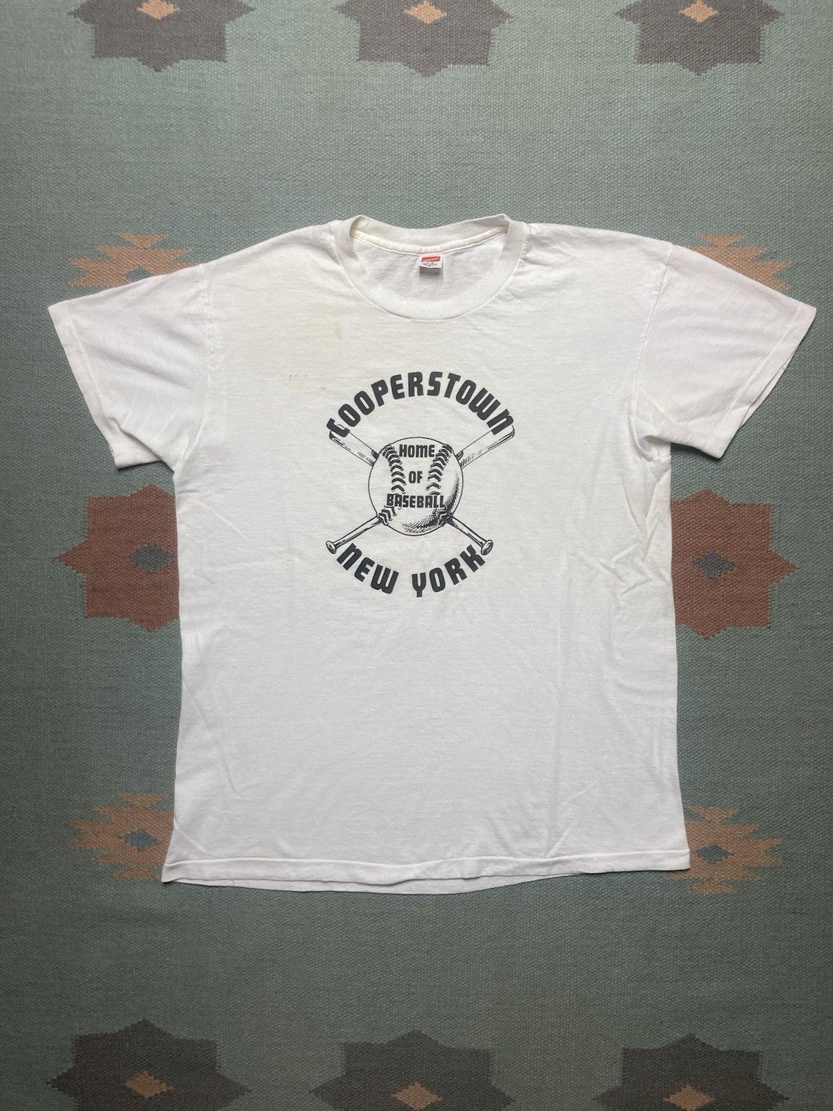 Hanes × Vintage 80s graphic t shirt cooperstown New York home of baseball L Size US L / EU 52-54 / 3 - 1 Thumbnail