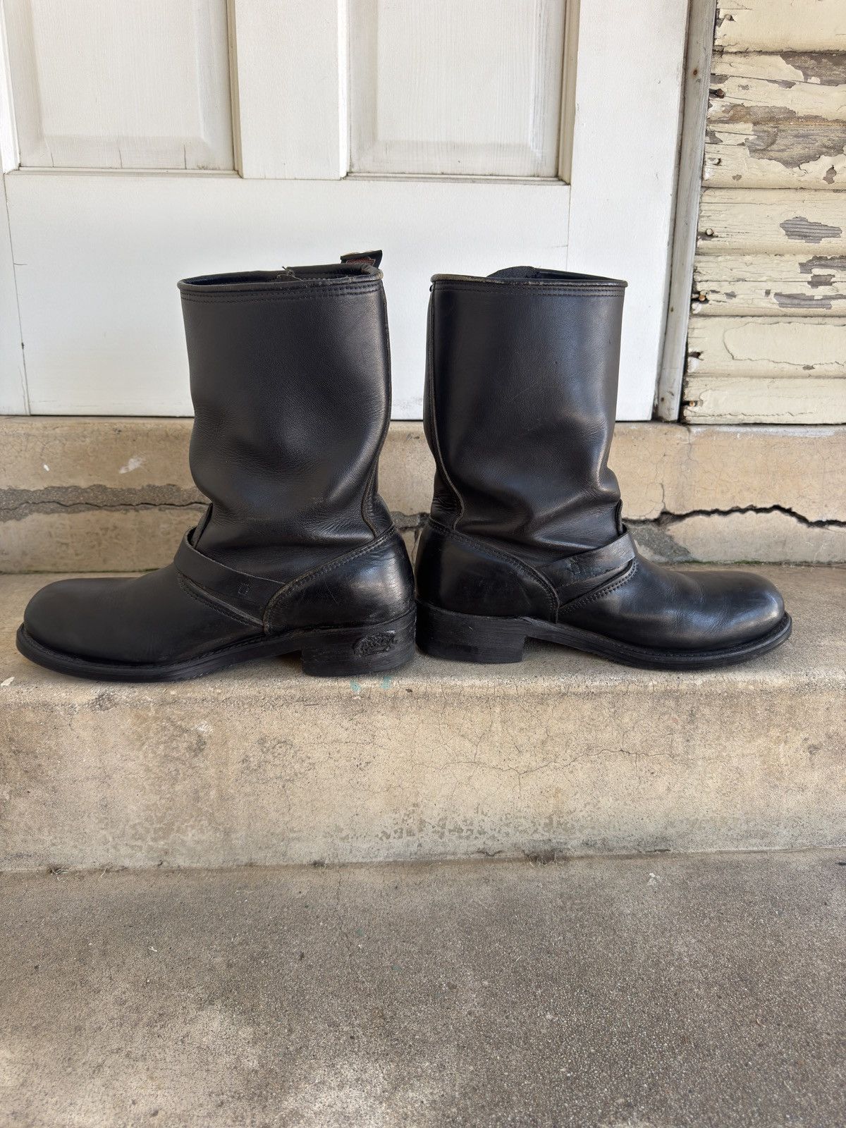 Harley Davidson Vintage Black Biker Engineer Boots Size US 9.5 / EU 42-43 - 9 Thumbnail