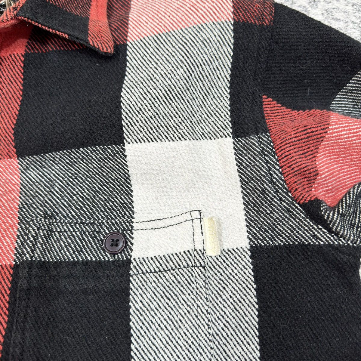 Stussy × Vintage Stussy Vintage Mens Flannel Overshirt L size Size US L / EU 52-54 / 3 - 6 Thumbnail