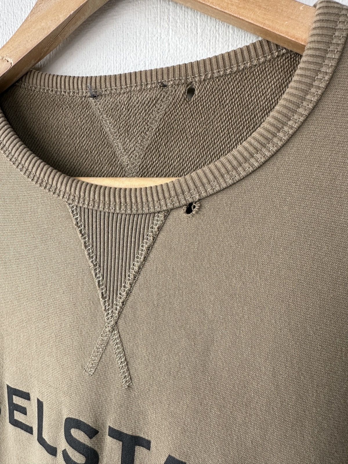 Belstaff BELSTAFF Signature Crewneck Beige Sweatshirt Big Logo Men’s Size US L / EU 52-54 / 3 - 6 Thumbnail