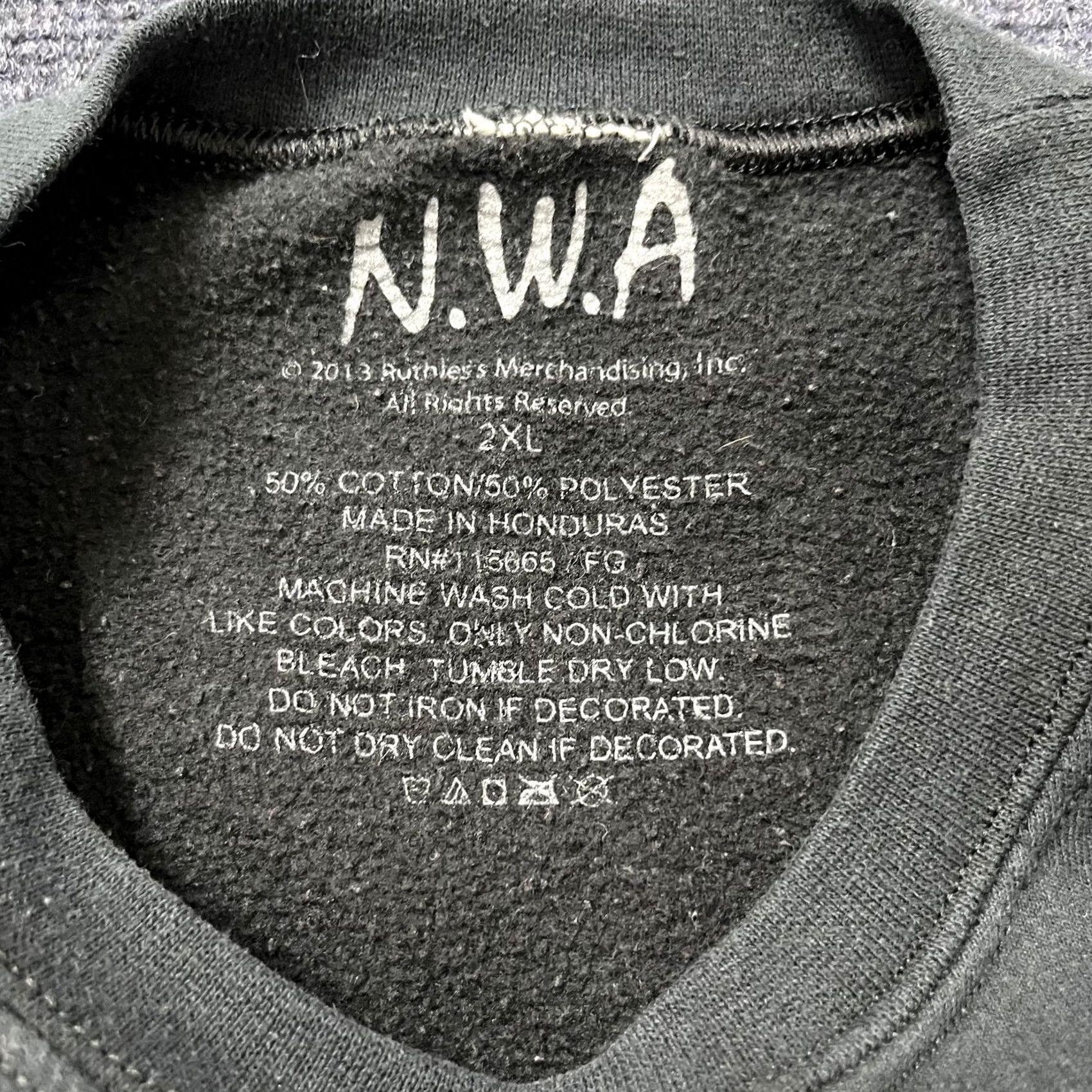 Vintage N.W.A Sweatshirt Mens 2XL Black Fleece Crewneck Pullover Hip Hop Graphic Rap Shirt Size US XXL / EU 58 / 5 - 4 Thumbnail