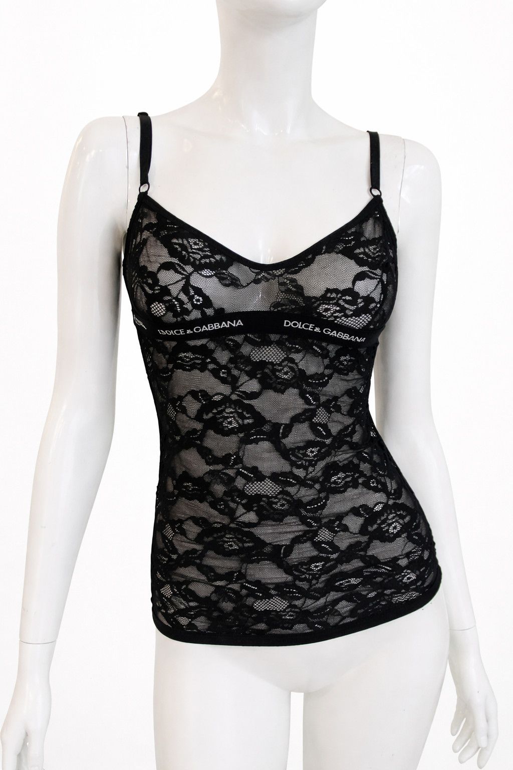 Dolce & Gabbana Dolce & Gabbana Lace Floral Transparent Black Top Size M / US 6-8 / IT 42-44 - 1 Thumbnail