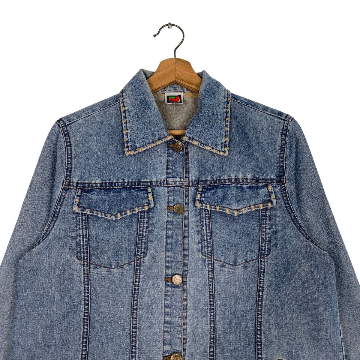 Disney Disney Mickey Mouse Big Face Logo Denim Jacket #0499-C23 Size M / US 6-8 / IT 42-44 - 4 Thumbnail