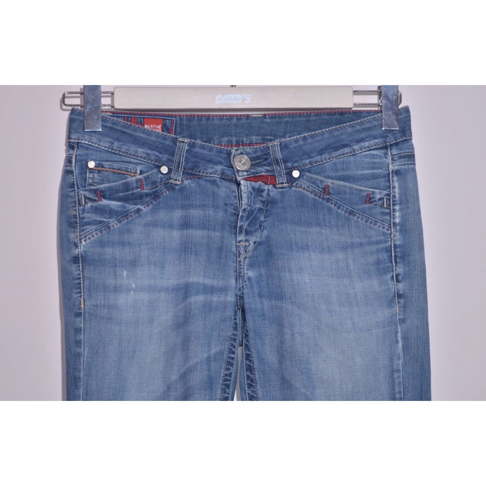 Vintage VINTAGE Le Jean de Marithe Francois Girbaud Jeans Slim Fit 28 Women Blue Denim Stretch Pockets 29in Inseam Mens Womens Size 28" / US 6 / IT 42 - 2 Thumbnail