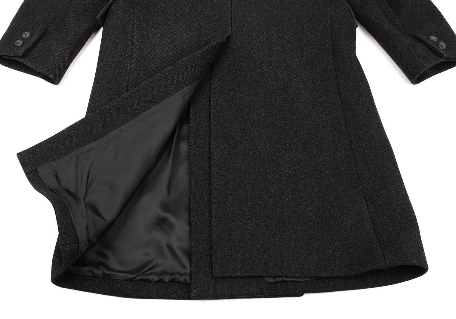 A.P.C. Herringbone Melton Coat in Charcoal M Size US XXS / EU 40 - 17 Thumbnail