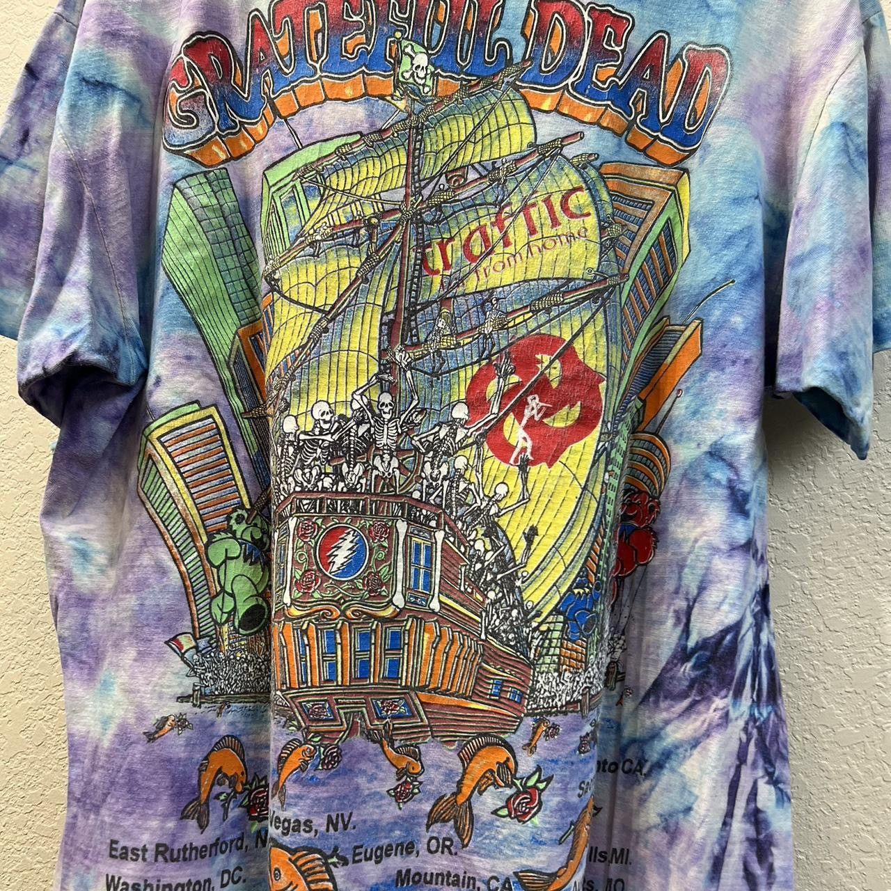 Band Tees × Grateful Dead × Vintage 1990 vintage Grateful Dead Summer Tour tie dye tee Size US XL / EU 56 / 4 - 7 Thumbnail