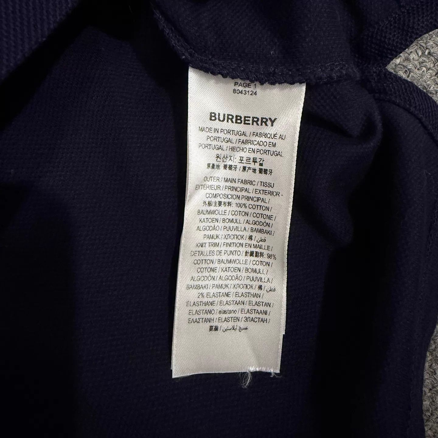 Burberry Burberry Navy Blue Embroidered Logo Short-Sleeve Polo L Size US L / EU 52-54 / 3 - 4 Thumbnail