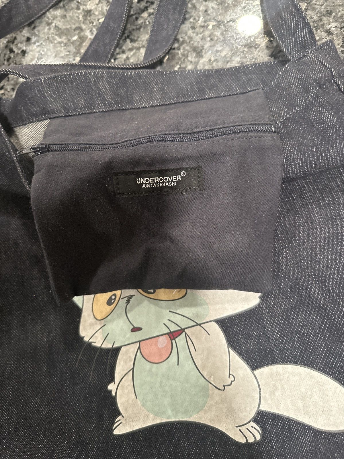 Undercover Bloody Geekers Anime Cat Denim Tote Bag Size ONE SIZE - 6 Thumbnail