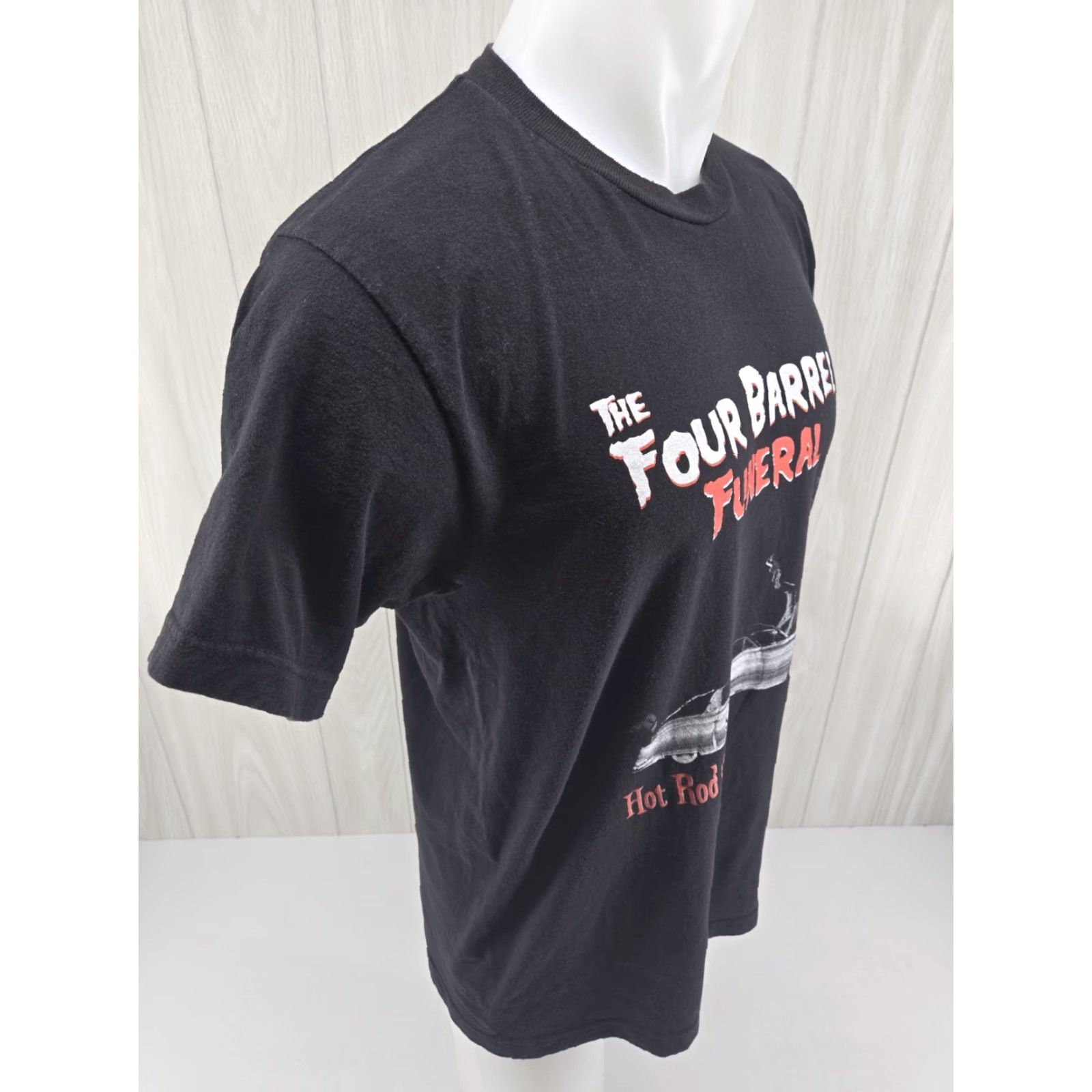 Tultex Tultex The Four Barrel Funeral Band T Shirt fabric Cotton Blend Black Solid Halloween Mens L NS Size US L / EU 52-54 / 3 - 7 Thumbnail
