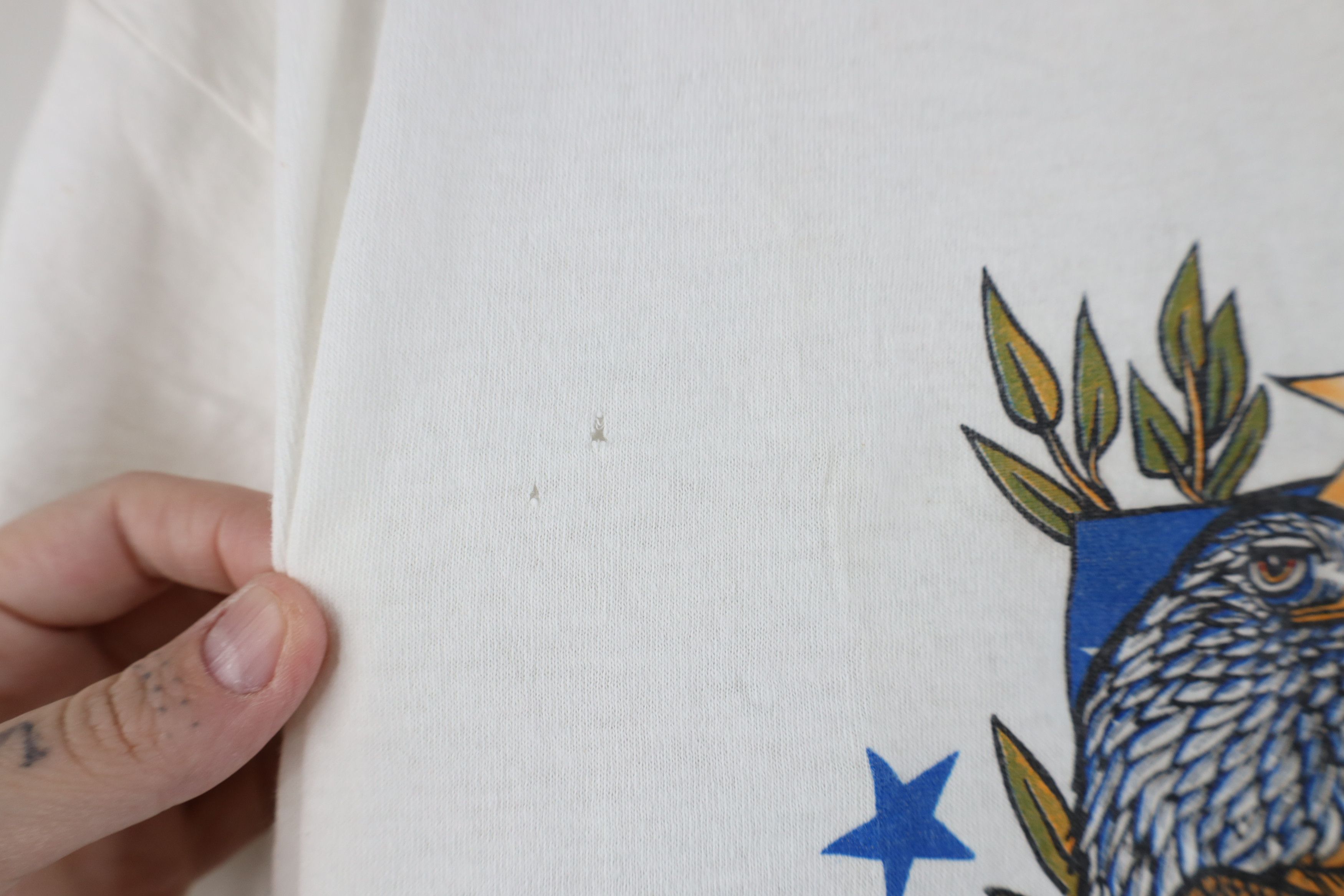Vintage Vintage 90s Spirit Eagle July Fourth T-Shirt White USA Size US L / EU 52-54 / 3 - 6 Thumbnail