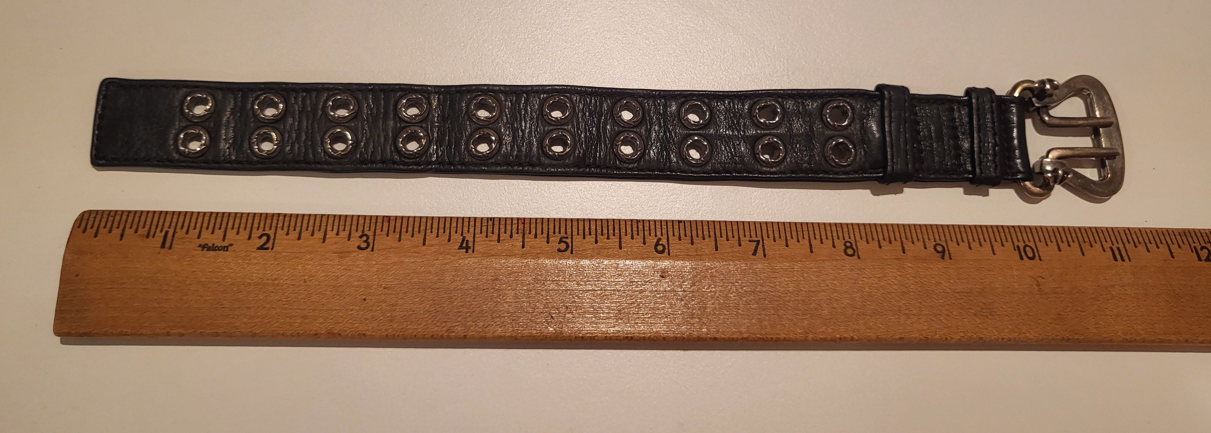 Chrome Hearts Chrome Hearts Leather Sterling Grommet Bracelet 2003 Size ONE SIZE - 7 Thumbnail