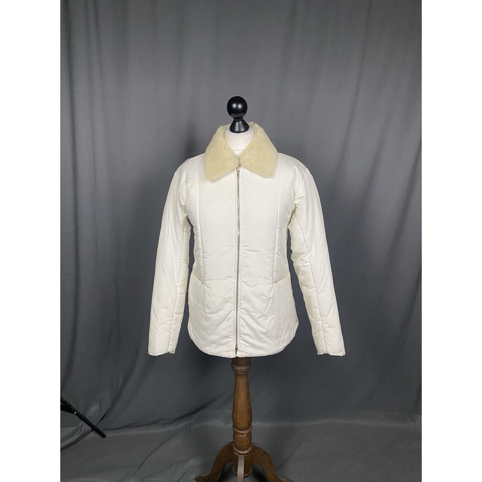 Jil Sander Jil Sander Women's White Puffer Quilted Insulated Sherpa Col Size XS / US 0-2 / IT 36-38 - 3 Thumbnail