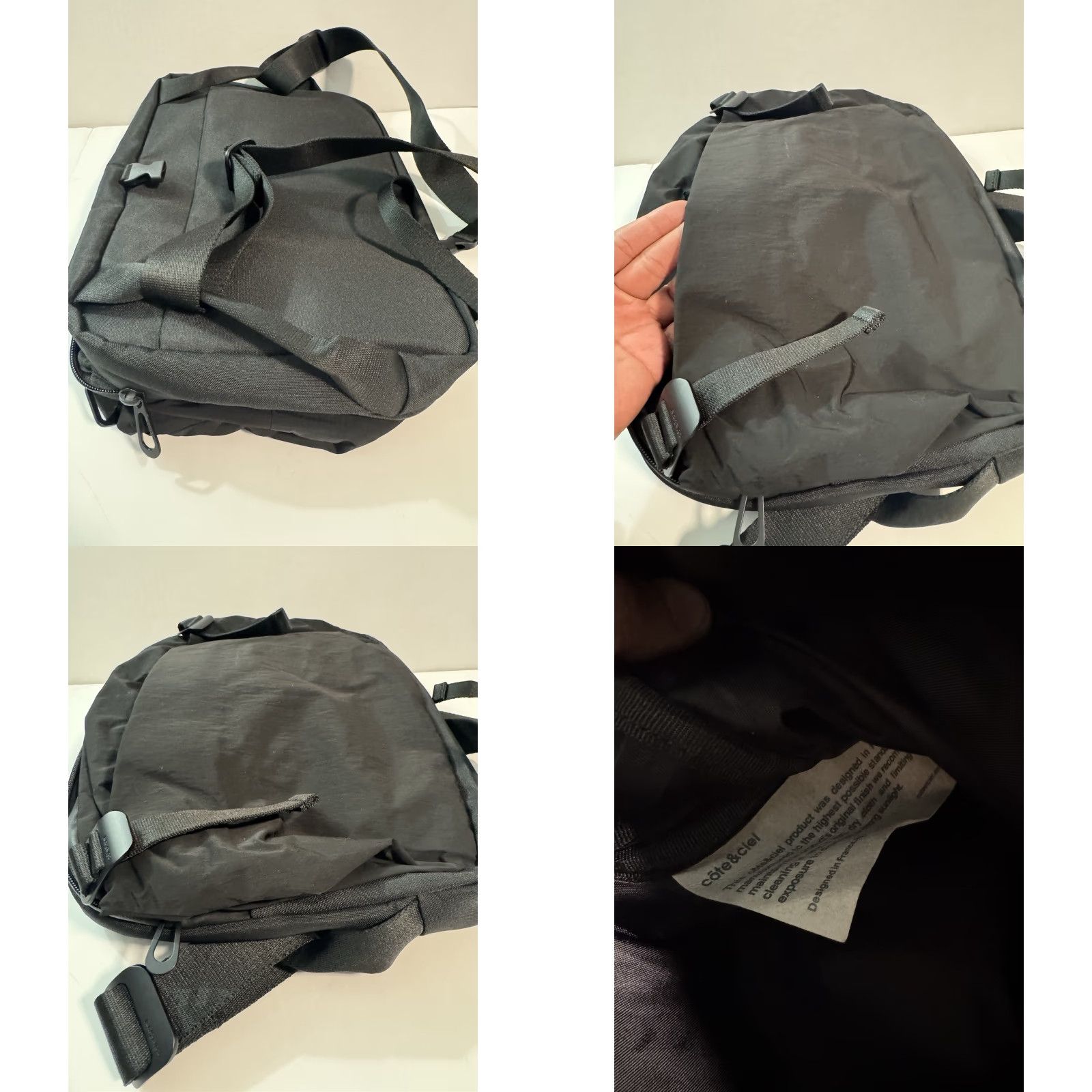 Vintage VINTAGE Côte & Ciel Messenger Bag Black Mens Bag Size ONE SIZE - 9 Thumbnail
