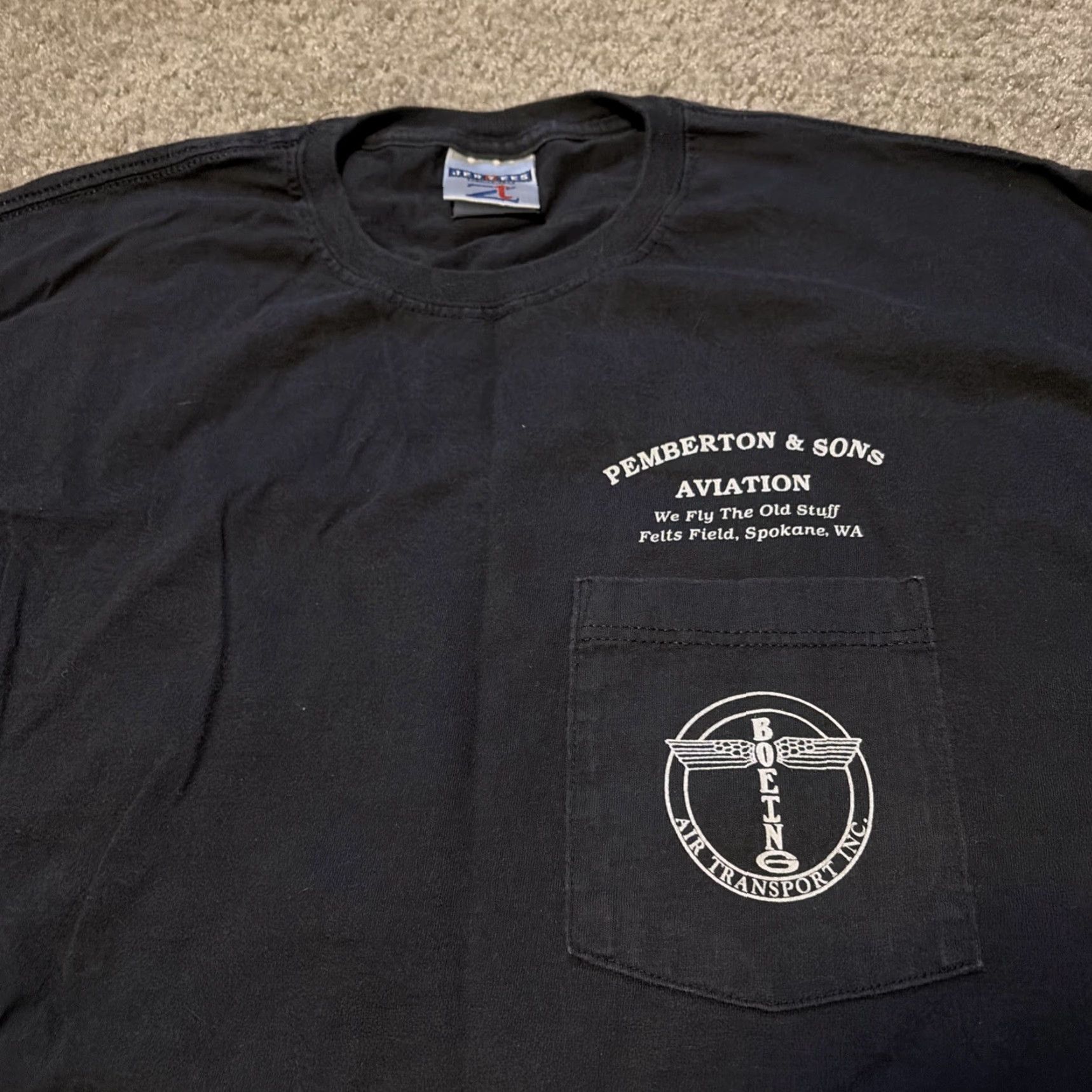 Vintage VINTAGE Boeing T-Shirt 90s XL Black Mens Airplane Aircraft Model 40c 1928 Size US XL / EU 56 / 4 - 4 Thumbnail