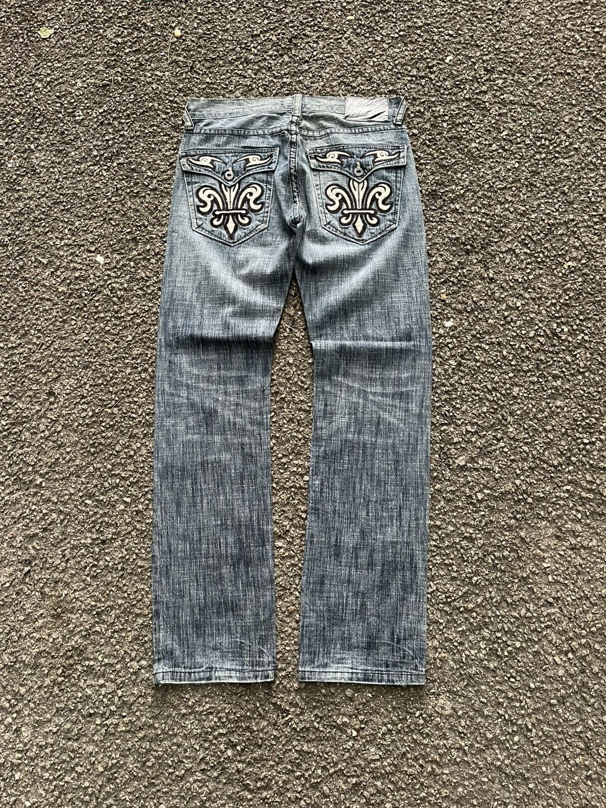 Affliction Crazy JNCO Jeans Affliction Style Cyber Grunge Denim Punk Size US 32 / EU 48 - 1 Thumbnail