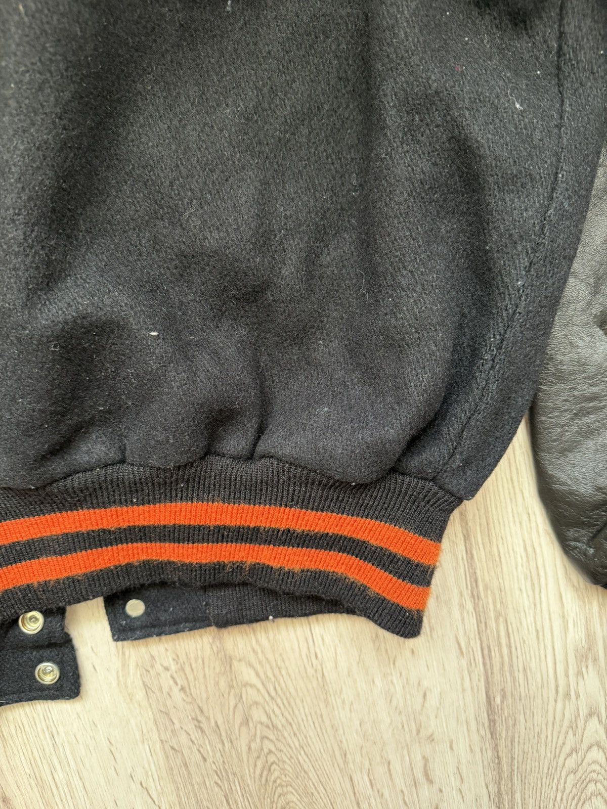 Vintage DeLONG Varsity Jacket Made in USA Wool Size 44