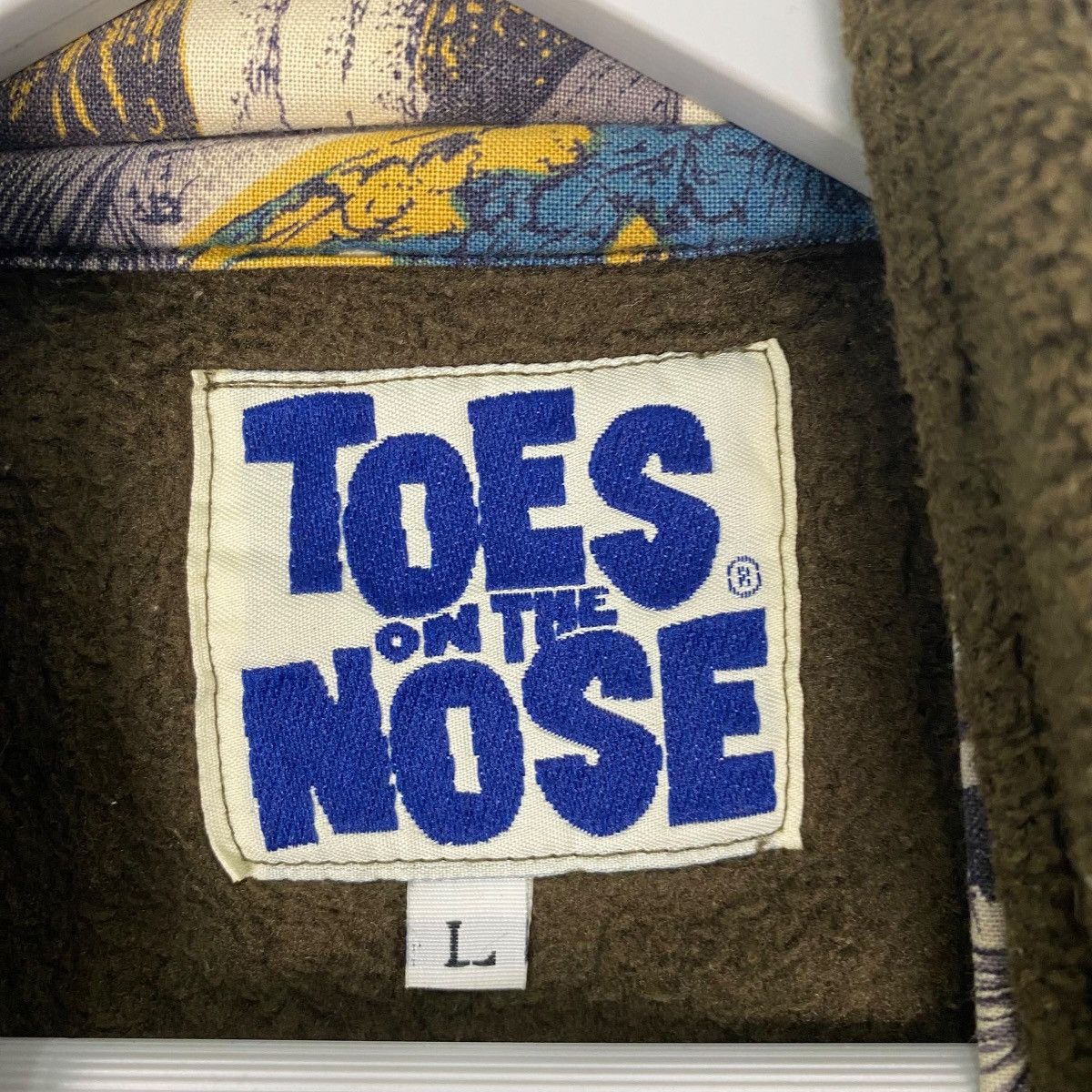 Vintage Toes On The Nose Fleece Full Zip Hoodie Brown Size L