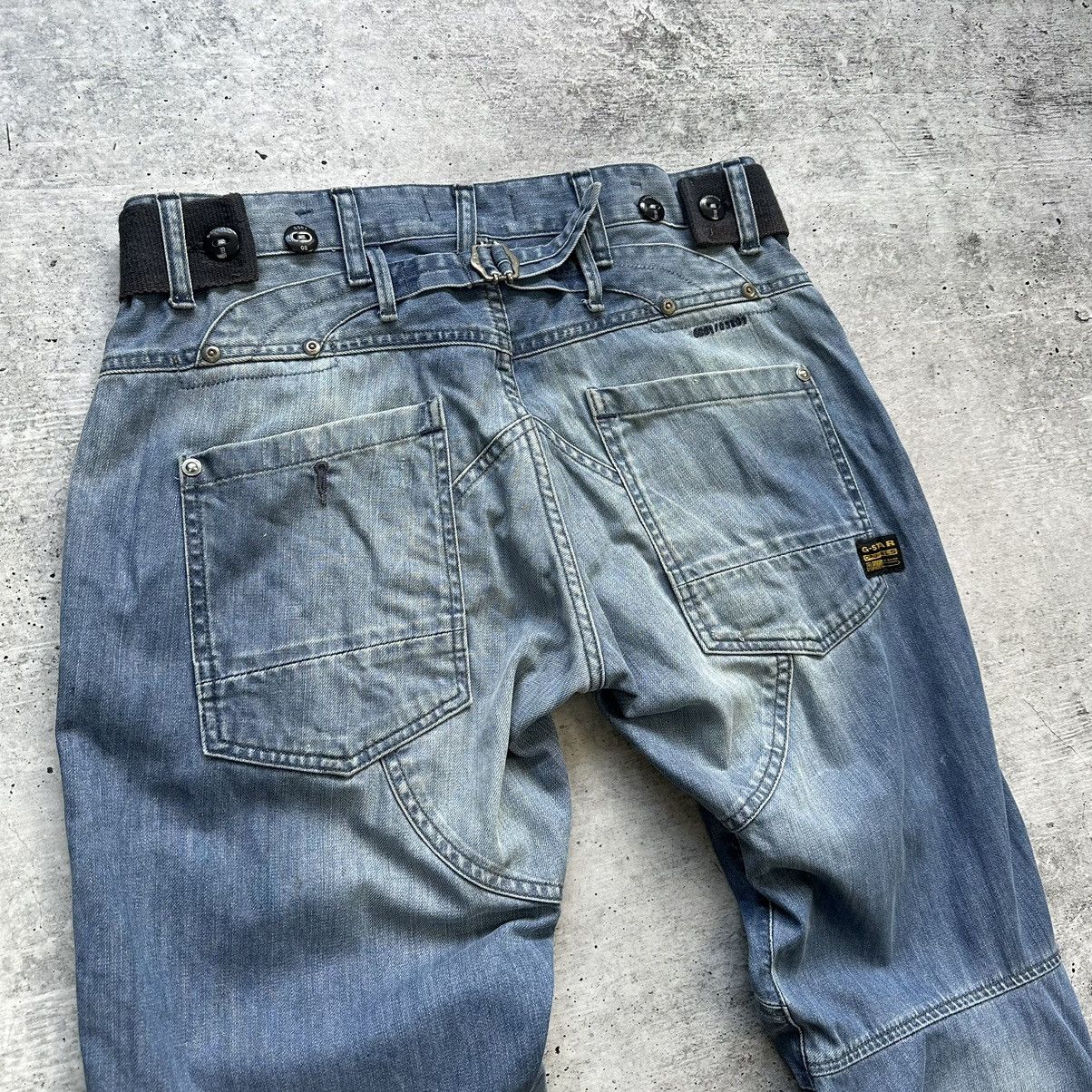 Other G Star Raw Vintage Denim Pants Double Knee Jeans Y2K Hype Size US 32 / EU 48 - 11 Thumbnail