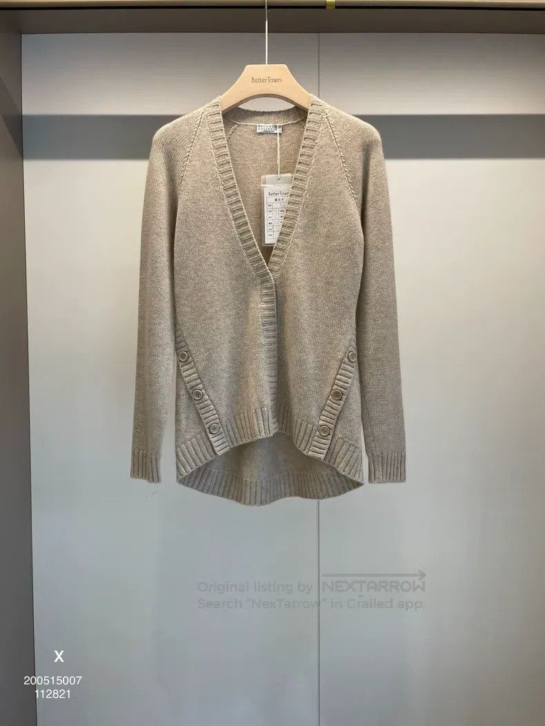 Brunello Cucinelli Brunello Cucinelli Beige Cashmere Sweater Size S / US 4 / IT 40 - 1 Thumbnail