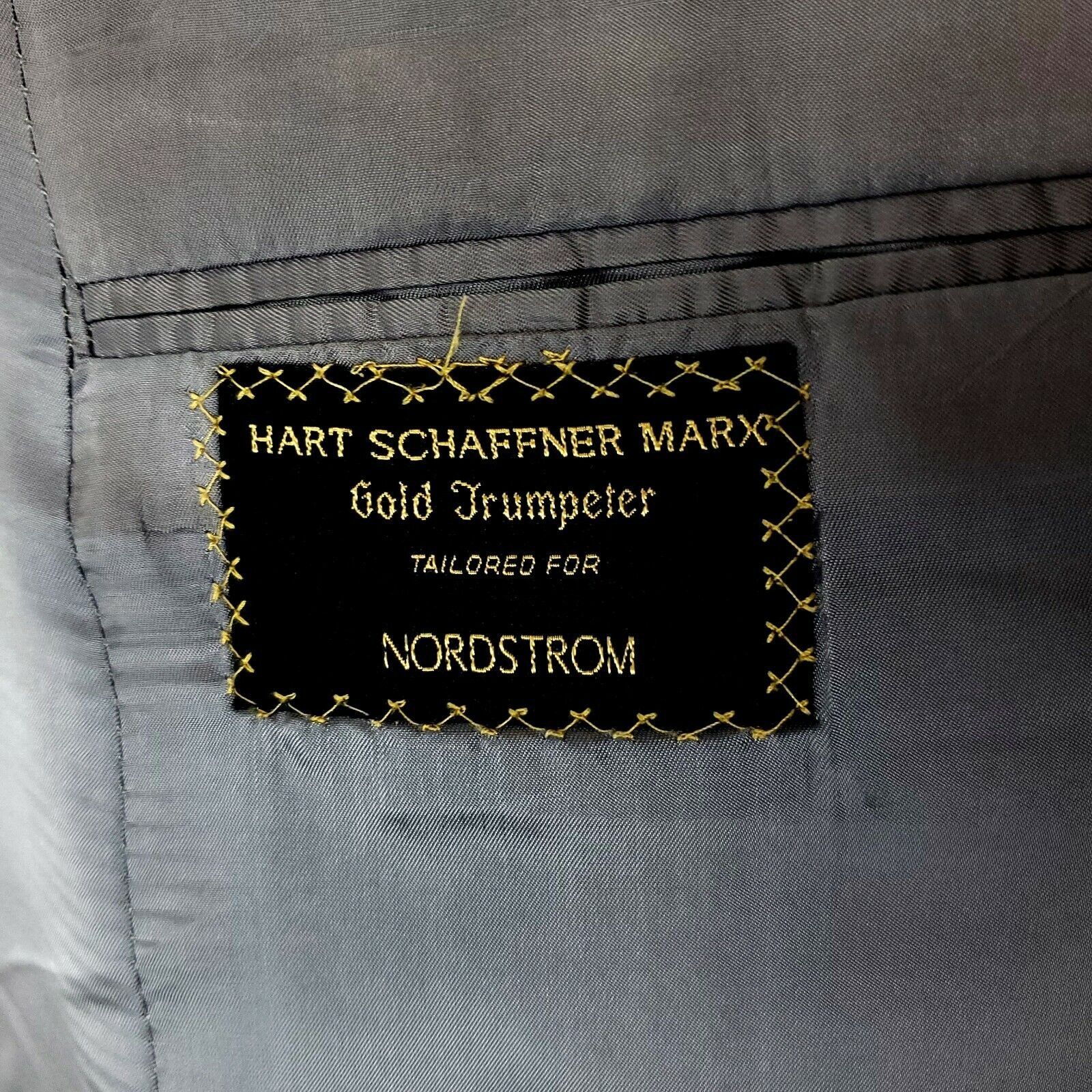 Hart Schaffner Marx Hart Schaffner Marx Gold Trumpeter Wool 2 Button Blazer 42L Size 42L - 7 Thumbnail