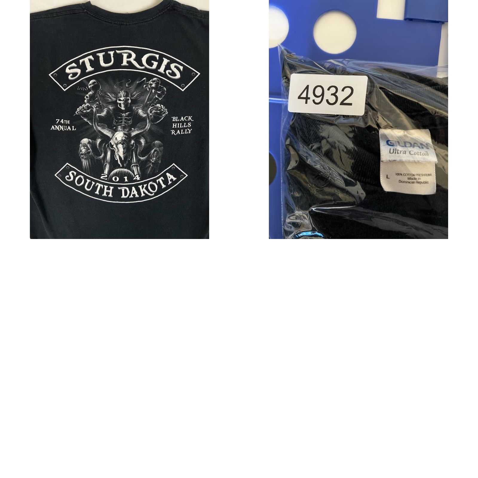 Gildan VINTAGE Sturgis T-Shirt Mens Large L Skeleton Skull Biker Y2K 90s Graphic Print Gildan Cotton Black Short Sleeve Crew Neck Mens Size US L / EU 52-54 / 3 - 8 Thumbnail