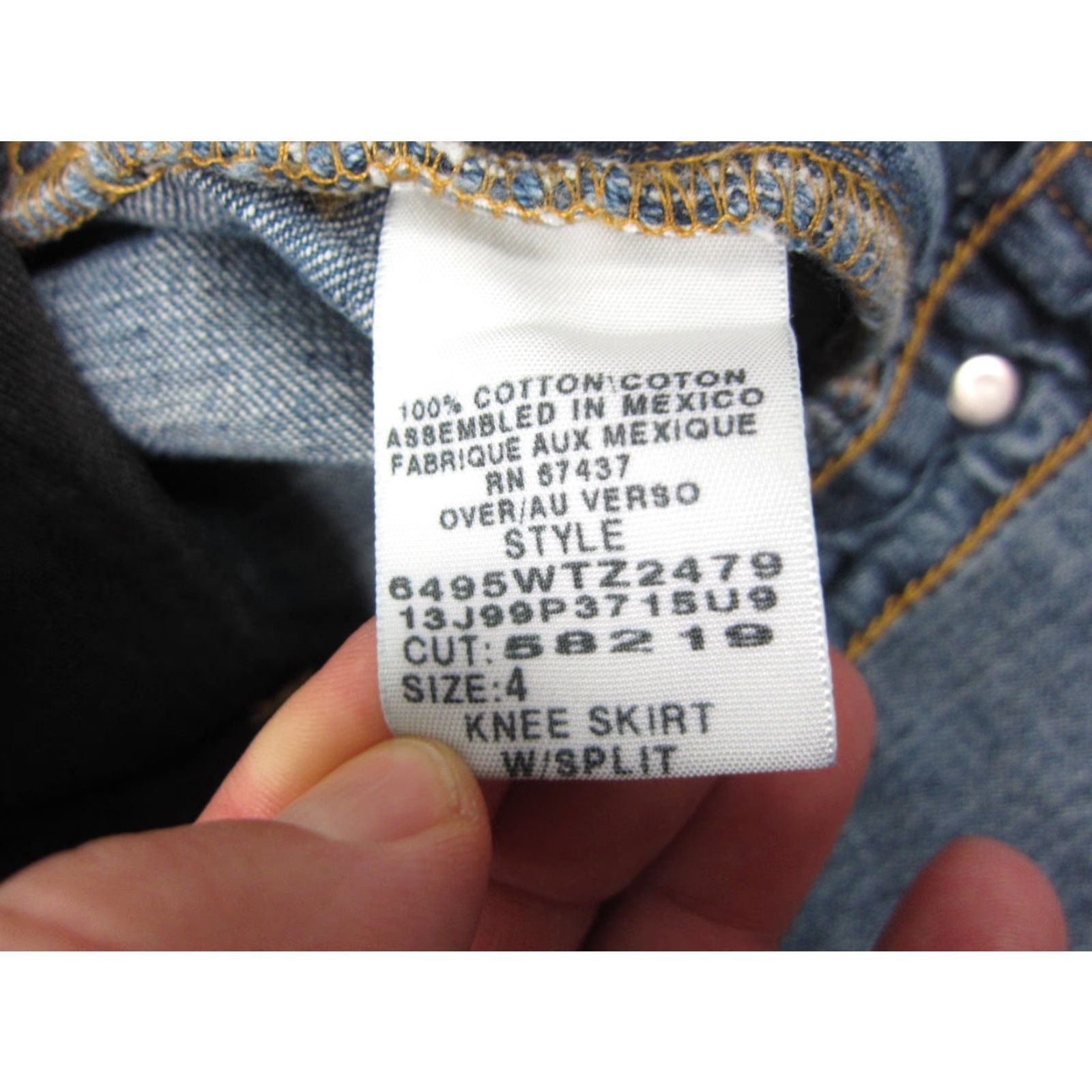 Ralph Lauren Vintage Ralph Lauren Polo Jeans Skirt Womens Sz 4 Blue A-Line Denim Back Slit Size 27" / US 4 / IT 40 - 7 Thumbnail
