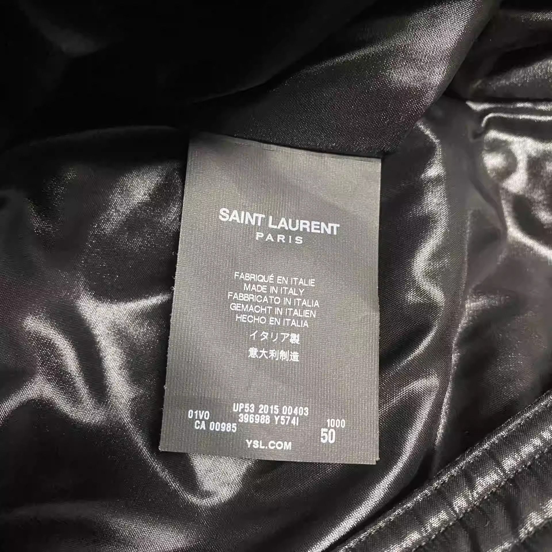 Saint Laurent Glossy cotton jacket