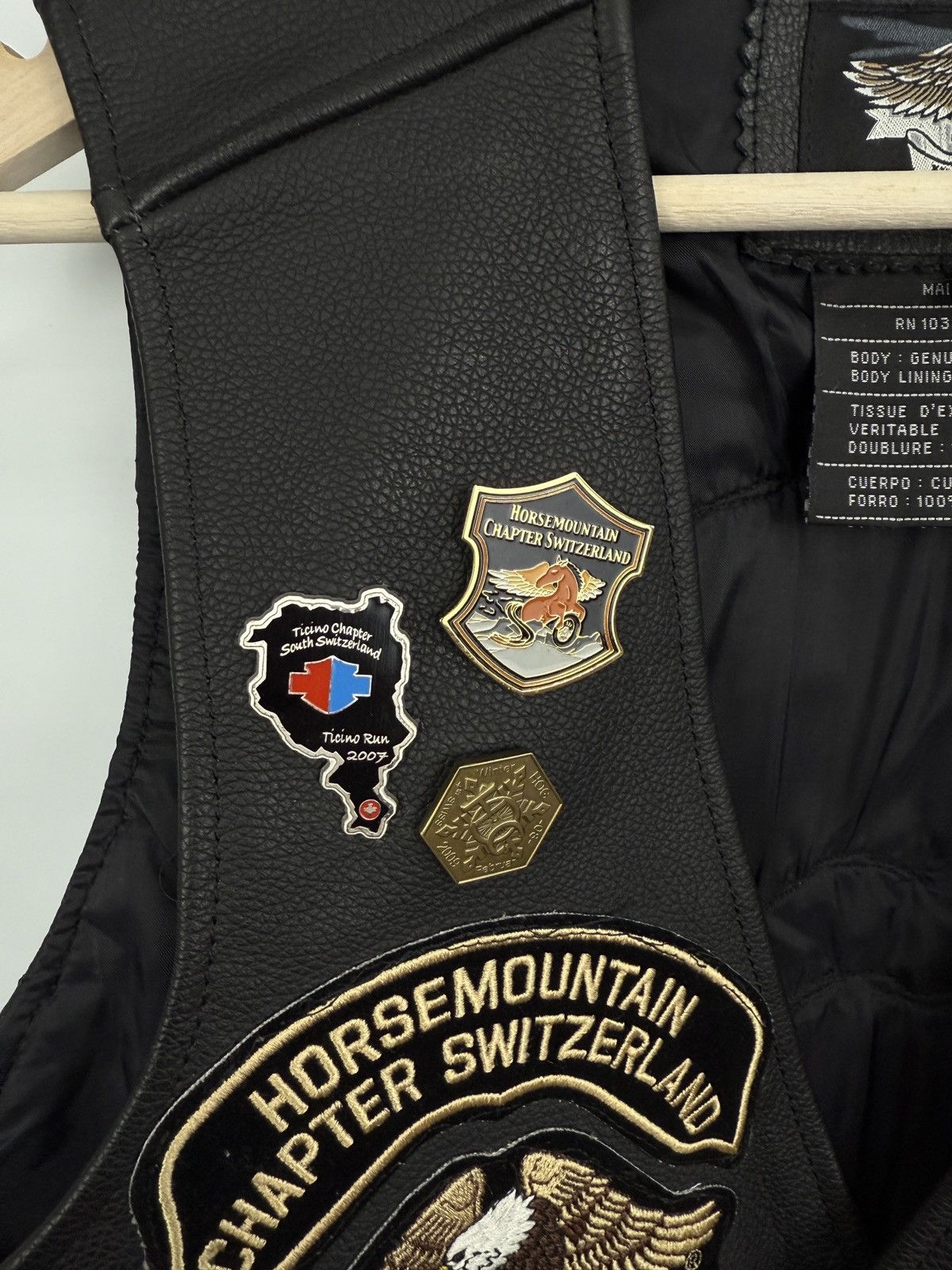 Harley Davidson 🇨🇭Vintage Harley Davidson Switzerland Leather Vest Choppers Size US L / EU 52-54 / 3 - 8 Thumbnail