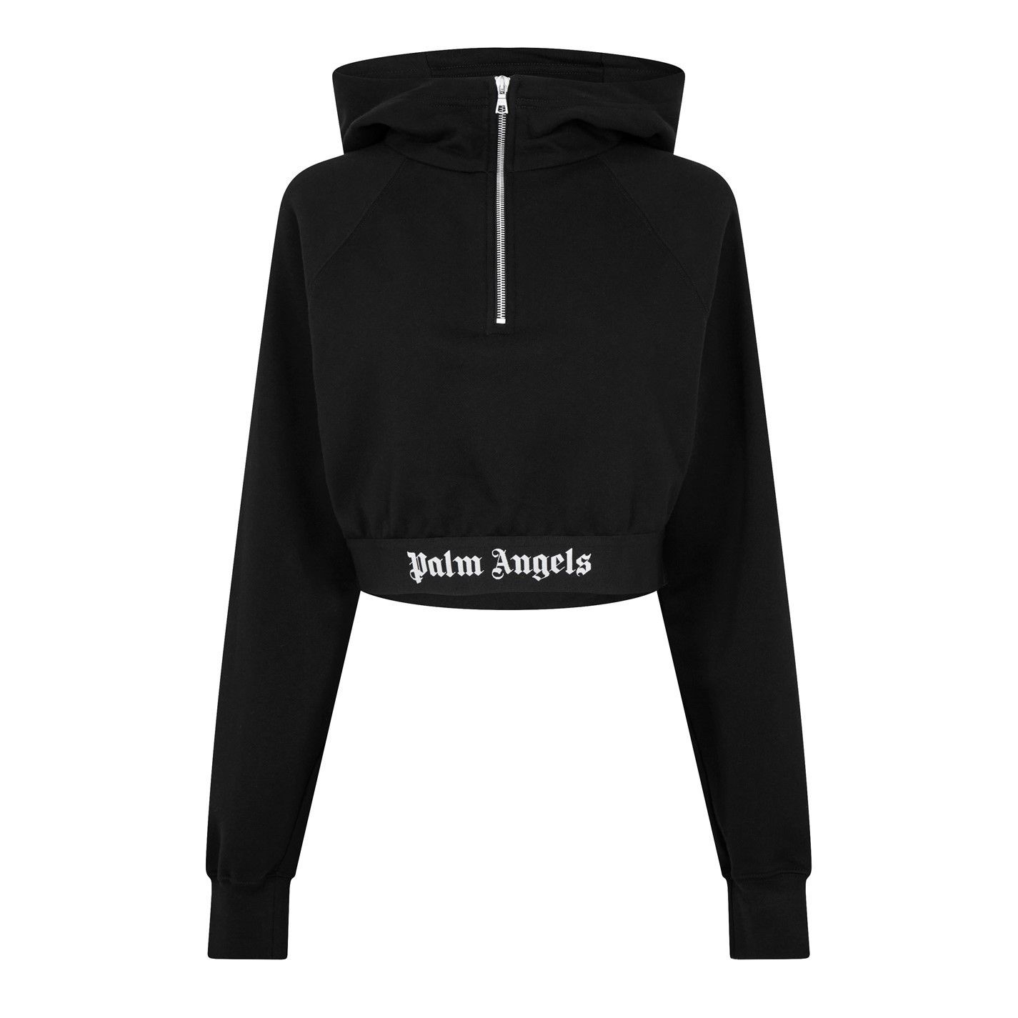 Palm Angels o1g2r1mq0325 Logo Tape Hoodie in Black Size S / US 4 / IT 40 - 1 Thumbnail