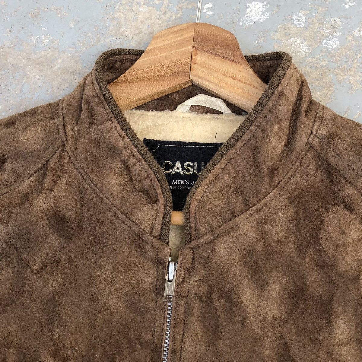 Vintage Vintage CASUAL men’s Suede Sherpa Bomber Jacket Size US L / EU 52-54 / 3 - 15 Thumbnail