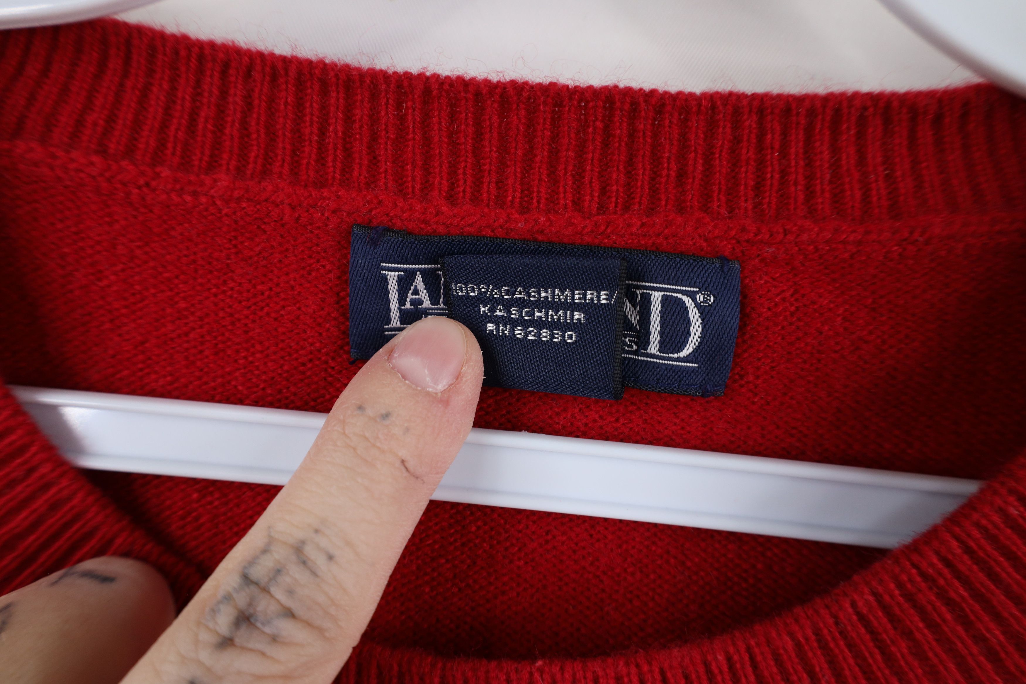Lands' End × Vintage Vintage 90s Lands End Soft Cashmere Knit Crewneck Sweater Size US L / EU 52-54 / 3 - 10 Thumbnail