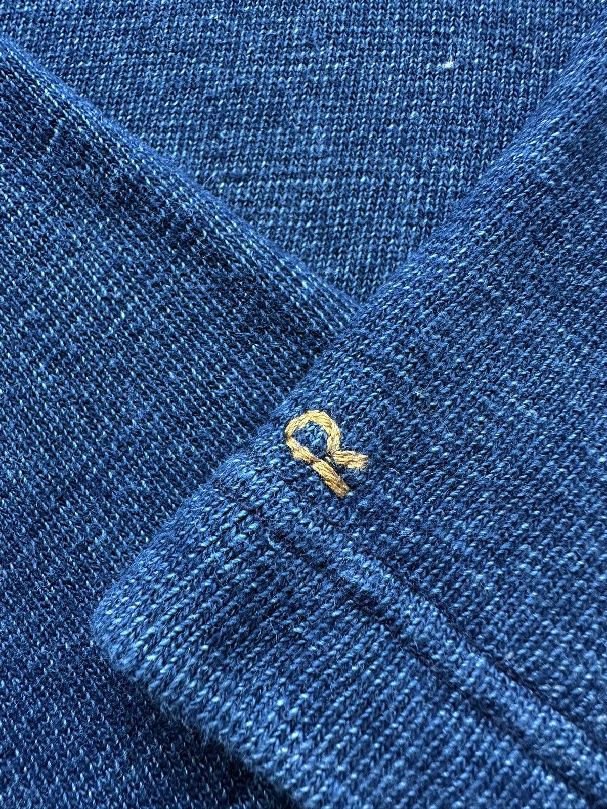 45rpm 00’s R by 45RPM indigo dyed polo long sleeve Size US S / EU 44-46 / 1 - 14 Thumbnail