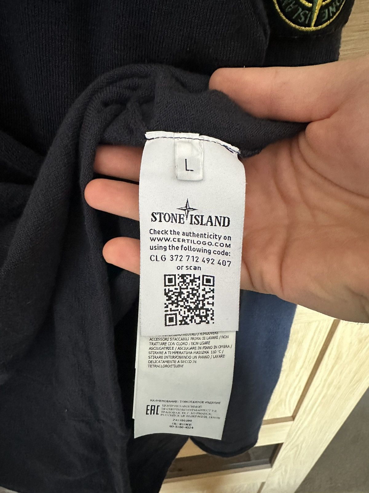 Stone Island Stone Island Navy Knit Size US L / EU 52-54 / 3 - 2 Thumbnail