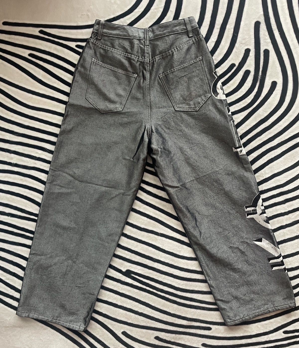 Jaded London Currency Money Balloon Baggy Jeans Y2K Ravewear Size US 28 / EU 44 - 2 Thumbnail