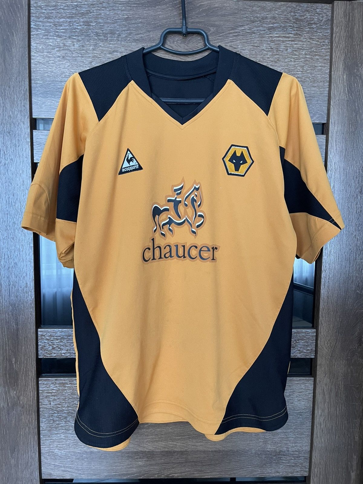 Le Coq Sportif 2004/2005 Wolverhampton Wanderers Wolves Vintage Jersey Tee Size US M / EU 48-50 / 2 - 2 Thumbnail