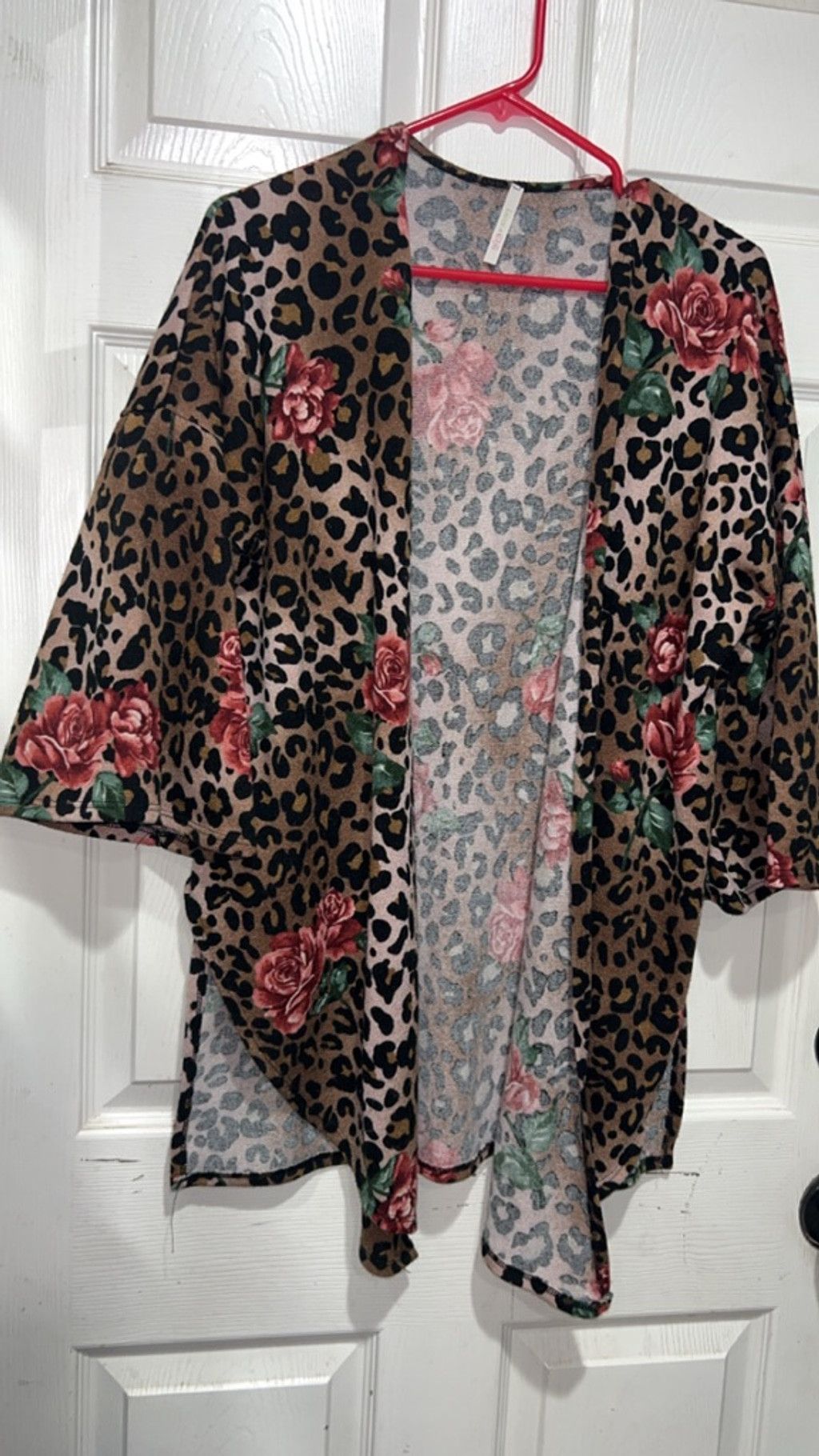 Other Women's Lounge n Chili Brown Leopard Floral Kimono Shrug S Size S / US 4 / IT 40 - 1 Thumbnail