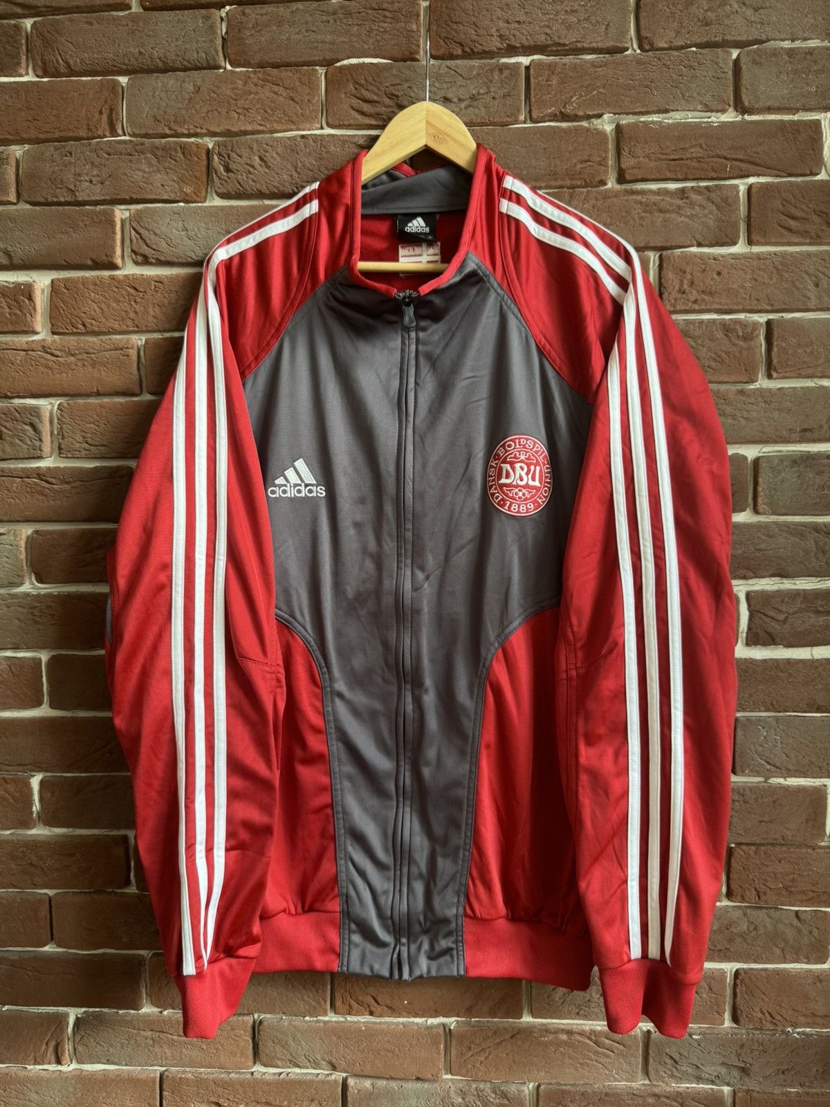 Adidas ADIDAS Dansk Boldspil Union Denmark Track Jacket Soccer 2004 Size US XXL / EU 58 / 5 - 1 Thumbnail