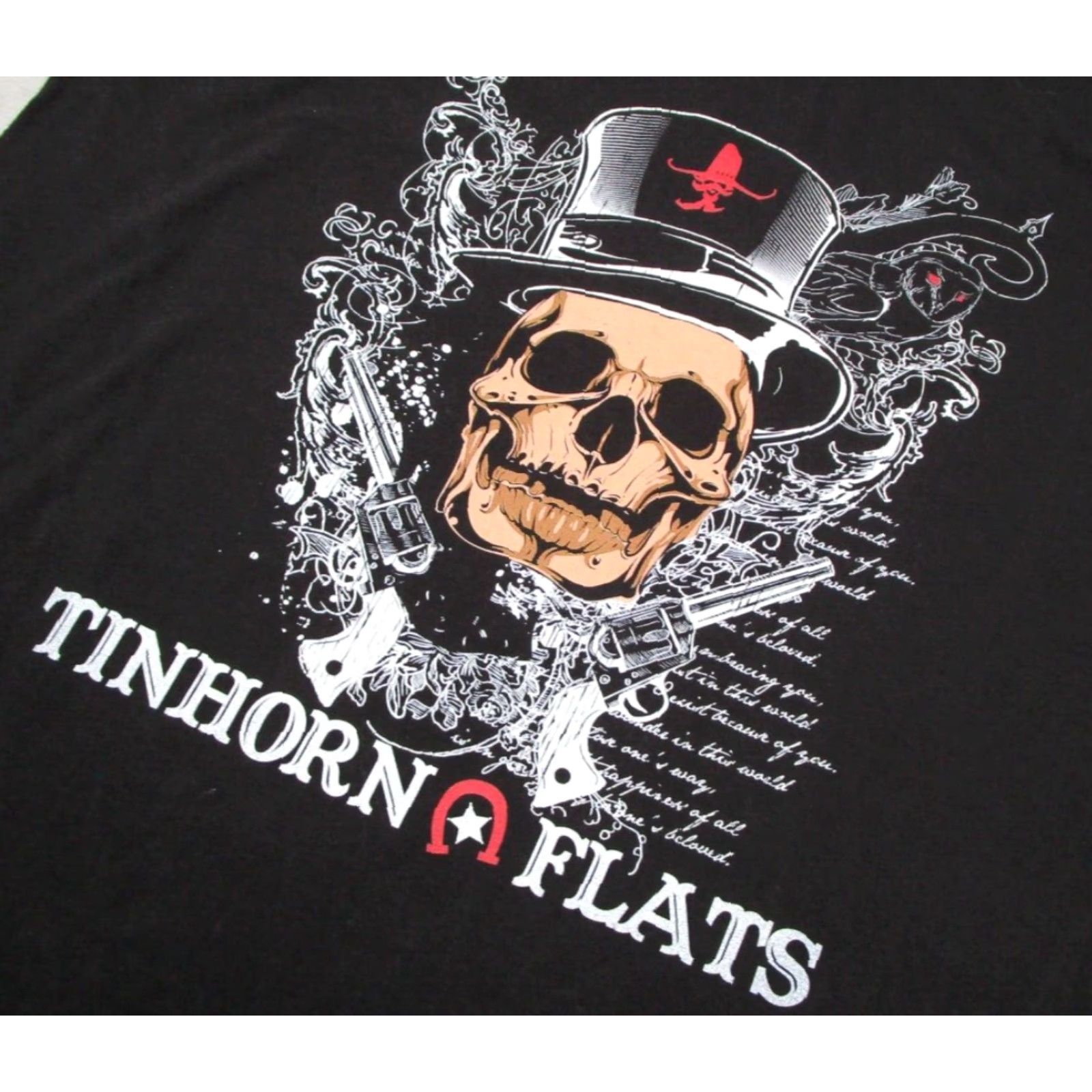 Vintage Anoogo Moda Tinhorn Flats Mens Short Sleeve Crew Neck Graphic Tee Black Cotton 2XL XXL Size US L / EU 52-54 / 3 - 2 Thumbnail