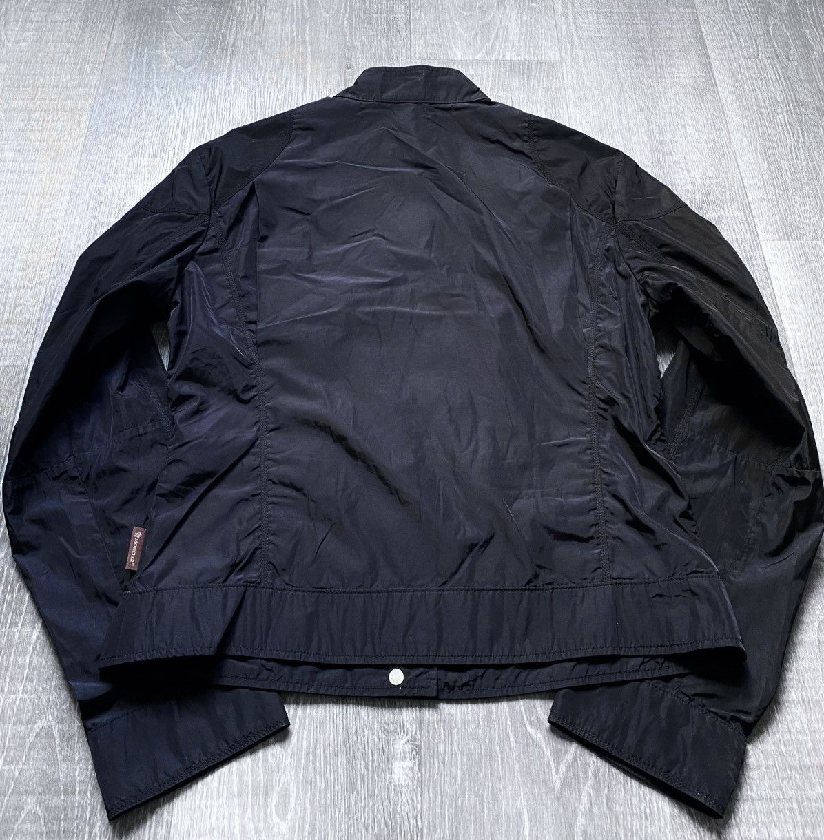 Moncler Womens Moncler Black Nylon Shimmer Lightweight Jacket Blazer Size XS / US 0-2 / IT 36-38 - 24 Thumbnail