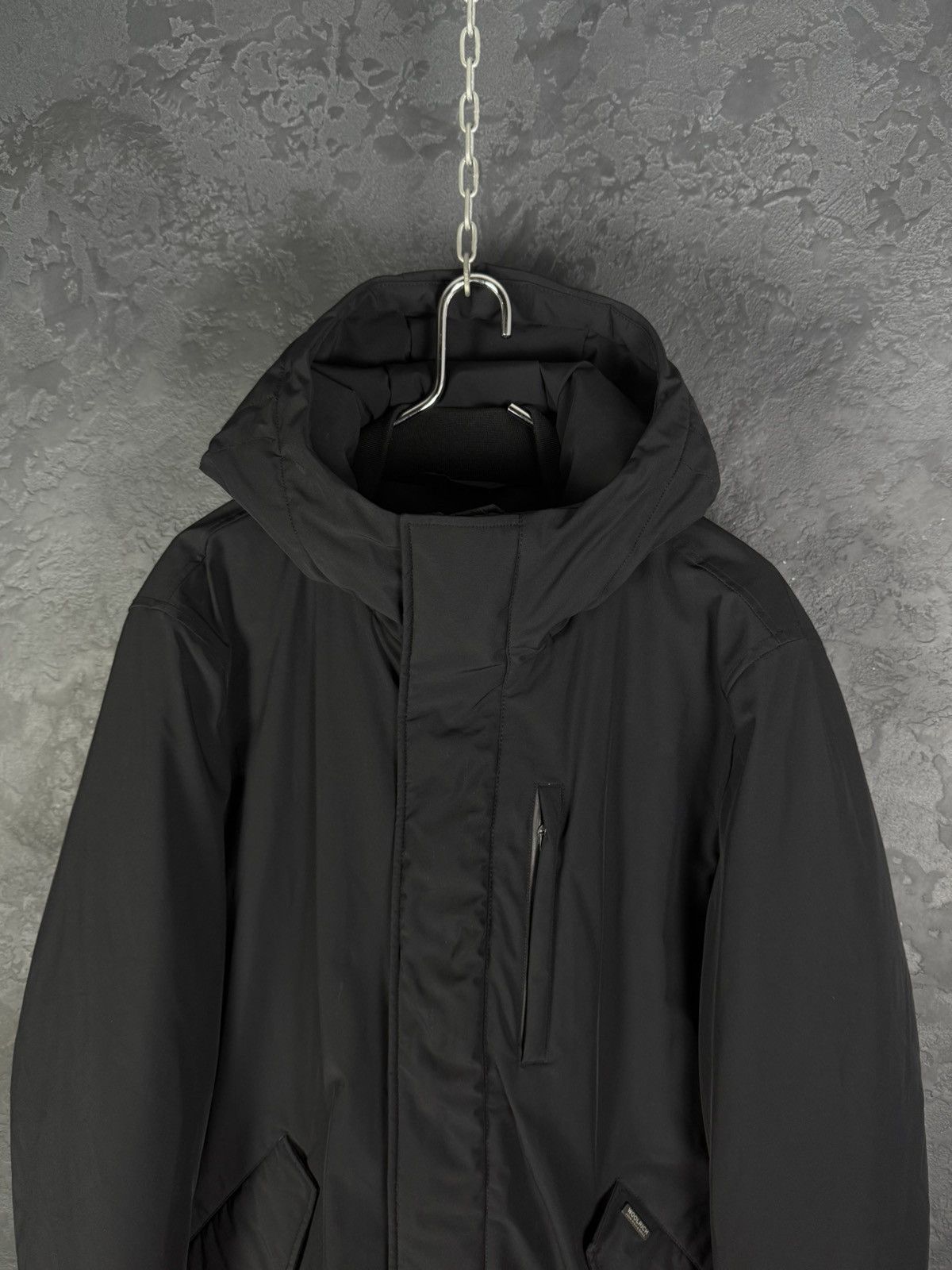 Woolrich Woolen Mills Woolrich Men’s Down Parka Black Hooded Jacket Size US L / EU 52-54 / 3 - 8 Thumbnail