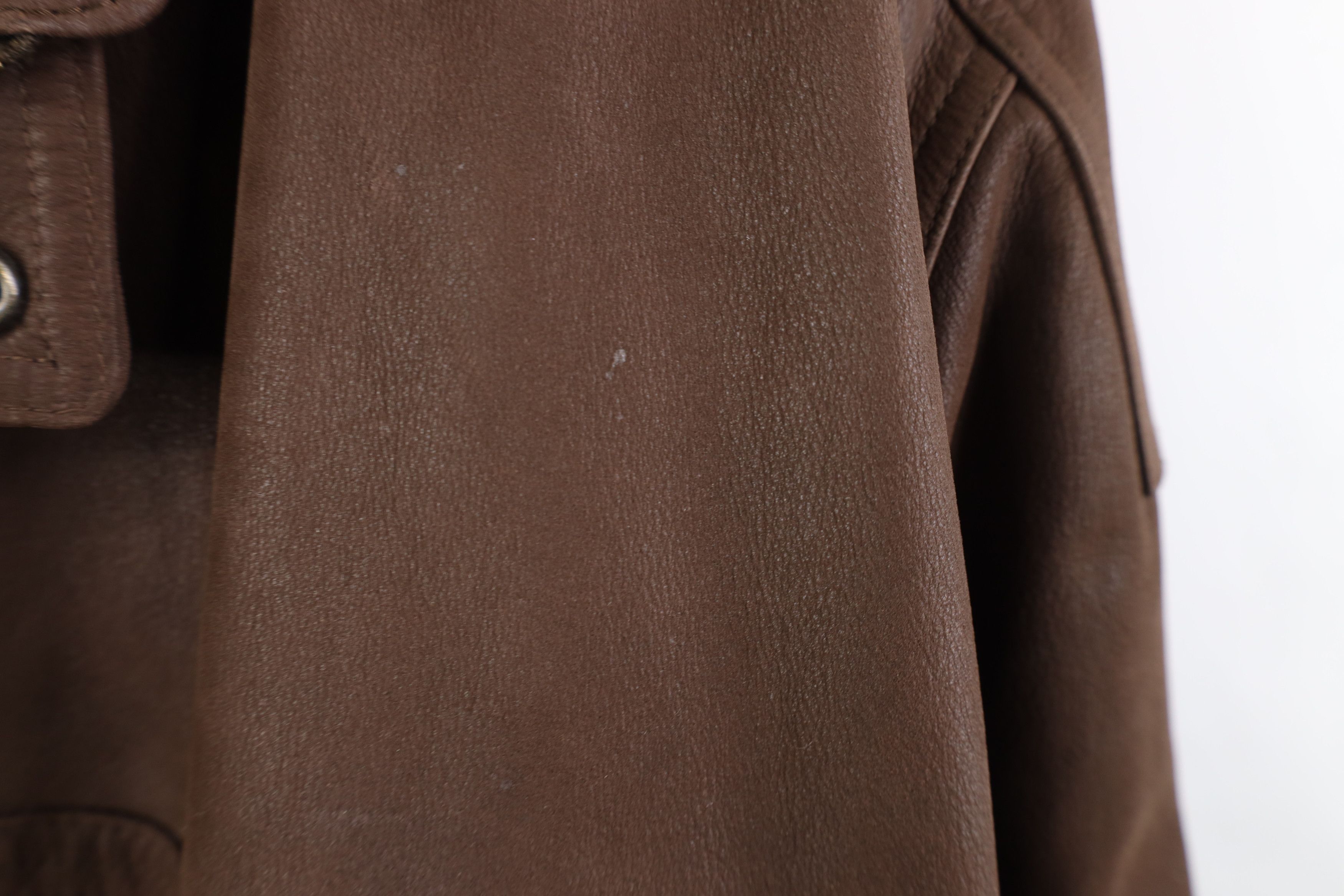 Vintage Vintage 90s Streetwear Heavy Leather Bomber Jacket Brown Size US XL / EU 56 / 4 - 4 Thumbnail