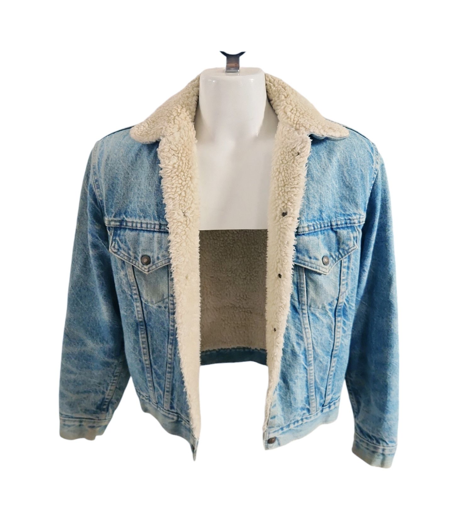 Levi's × Vintage LEVI'S TRUE VINTAGE SHERPA TRUCKER DENIM JACKET 1970S SZ 40 Size US M / EU 48-50 / 2 - 9 Thumbnail