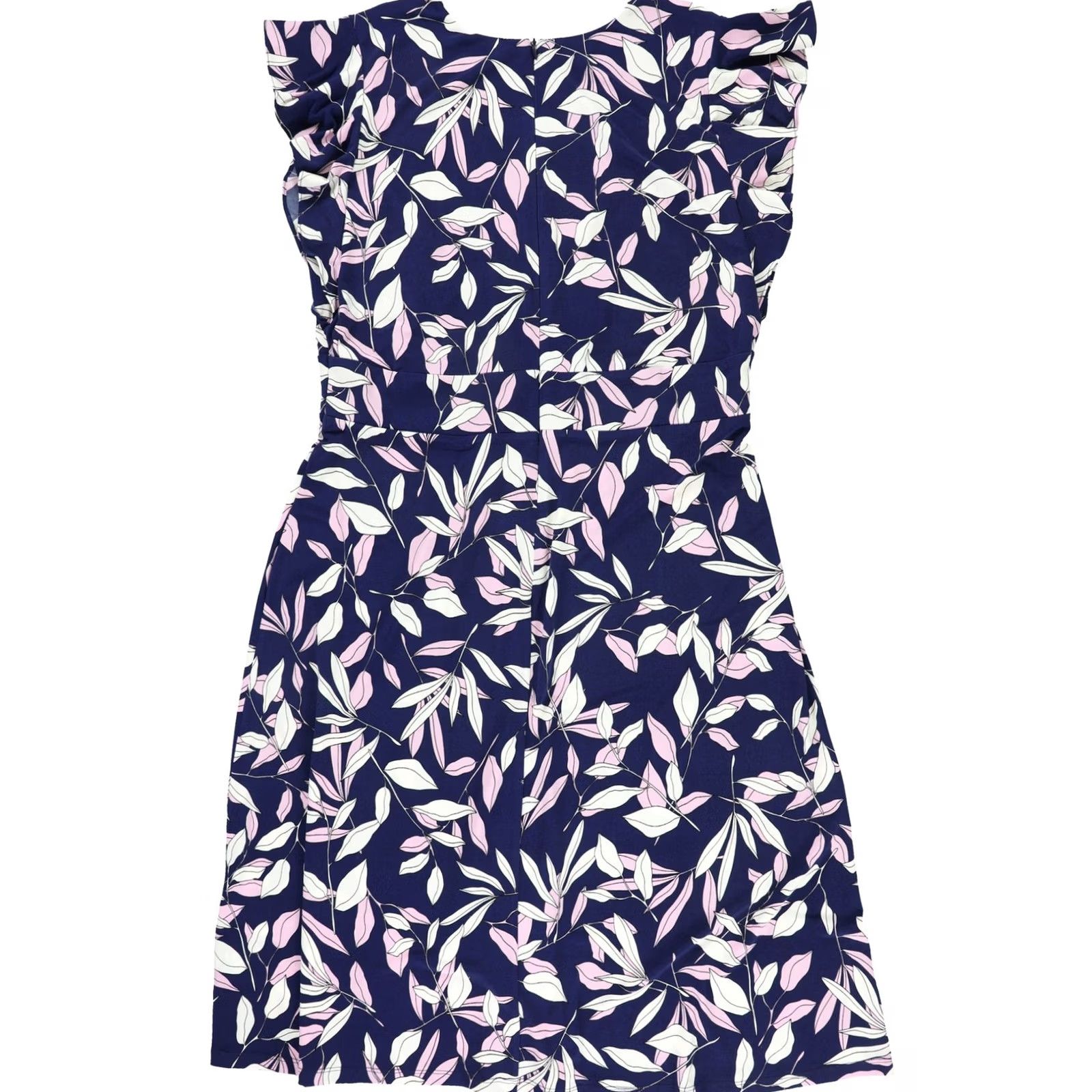 Vintage LONDON TIMES Womens Floral Midi Dress Purple Petite 14P Size XL / US 12-14 / IT 48-50 - 2 Thumbnail