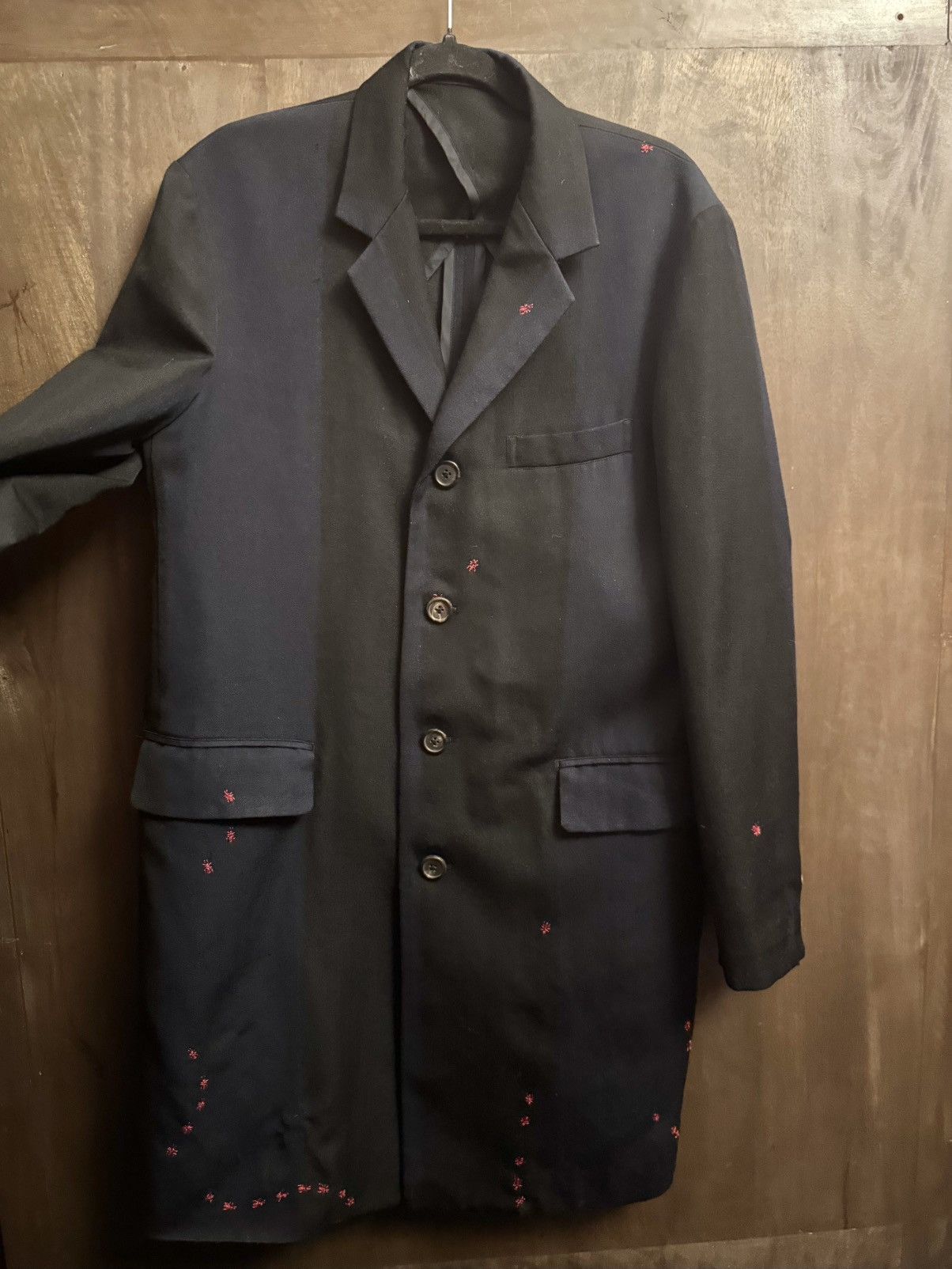 Yohji Yamamoto yohji yamamoto vintage wool embroidered coat 2jp men Size US S / EU 44-46 / 1 - 7 Thumbnail