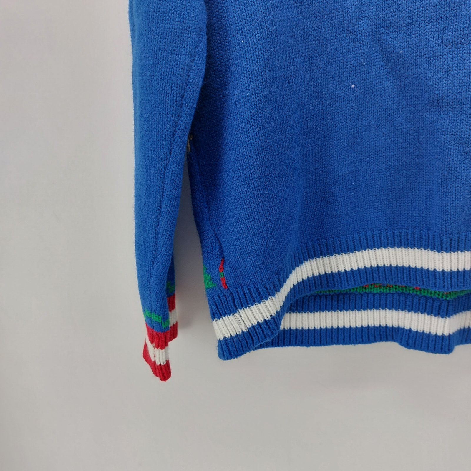 Other Jolly Sweaters Sz L Unisex Blue Knit Reindeer Tree Snowflake Size L / US 10 / IT 46 - 10 Thumbnail