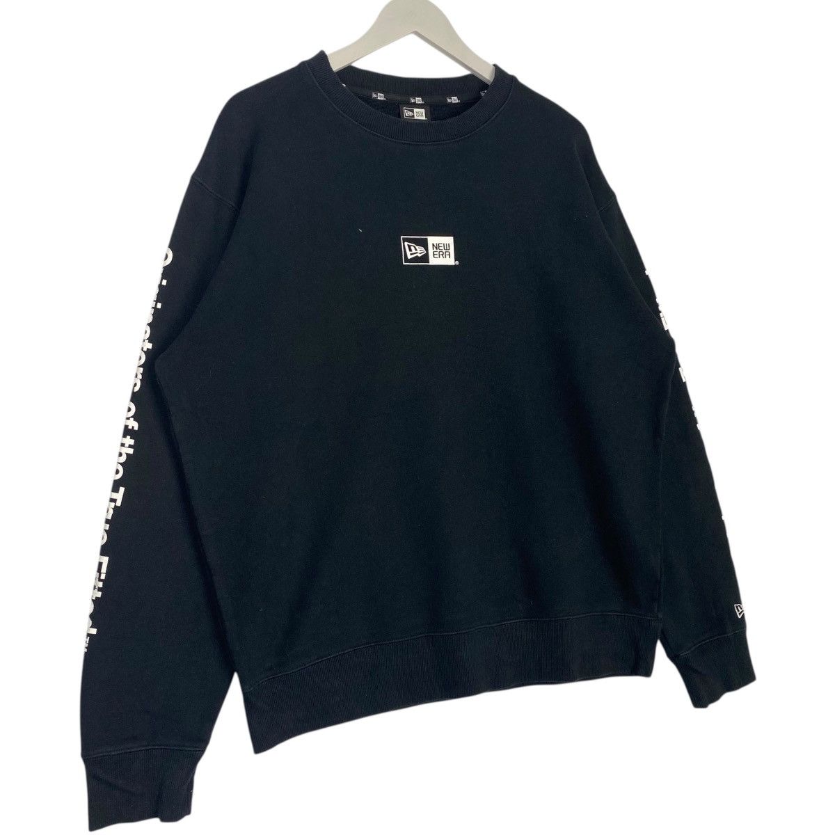 Vintage Vintage New Era Sweatshirt Crewneck Black Pullover Size L Size US L / EU 52-54 / 3 - 3 Thumbnail