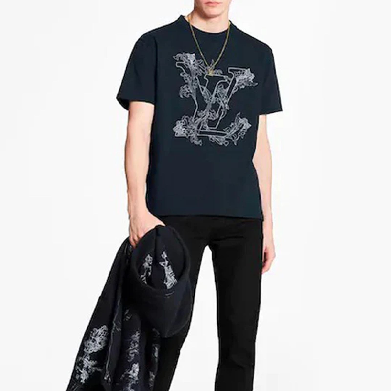 Louis Vuitton Louis Vuitton Embroidered Logo Short Sleeve T-Shirt Medium M Size US M / EU 48-50 / 2 - 5 Thumbnail